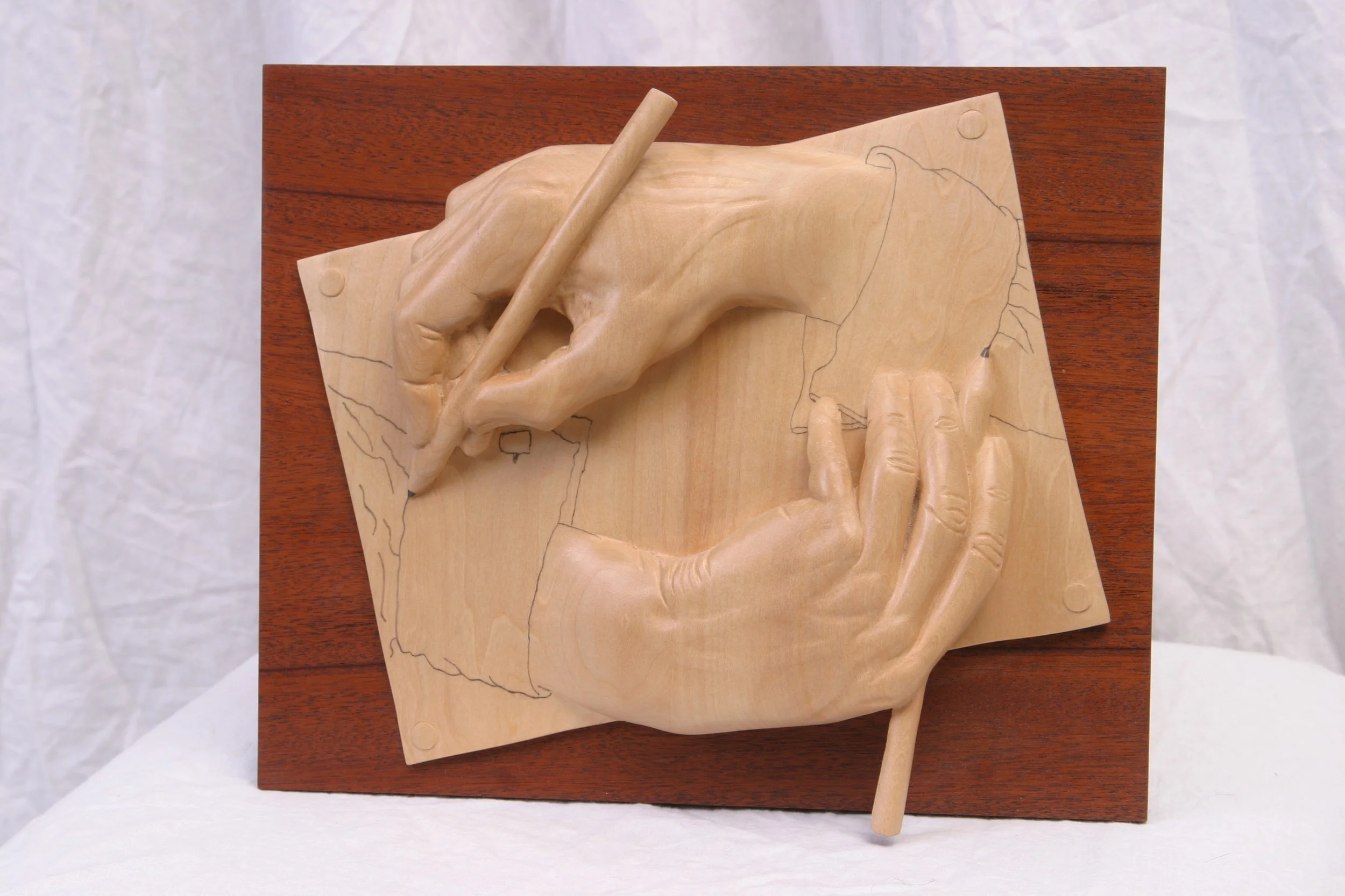 "Drawing Hands"(Escher Hands) by George Cooke