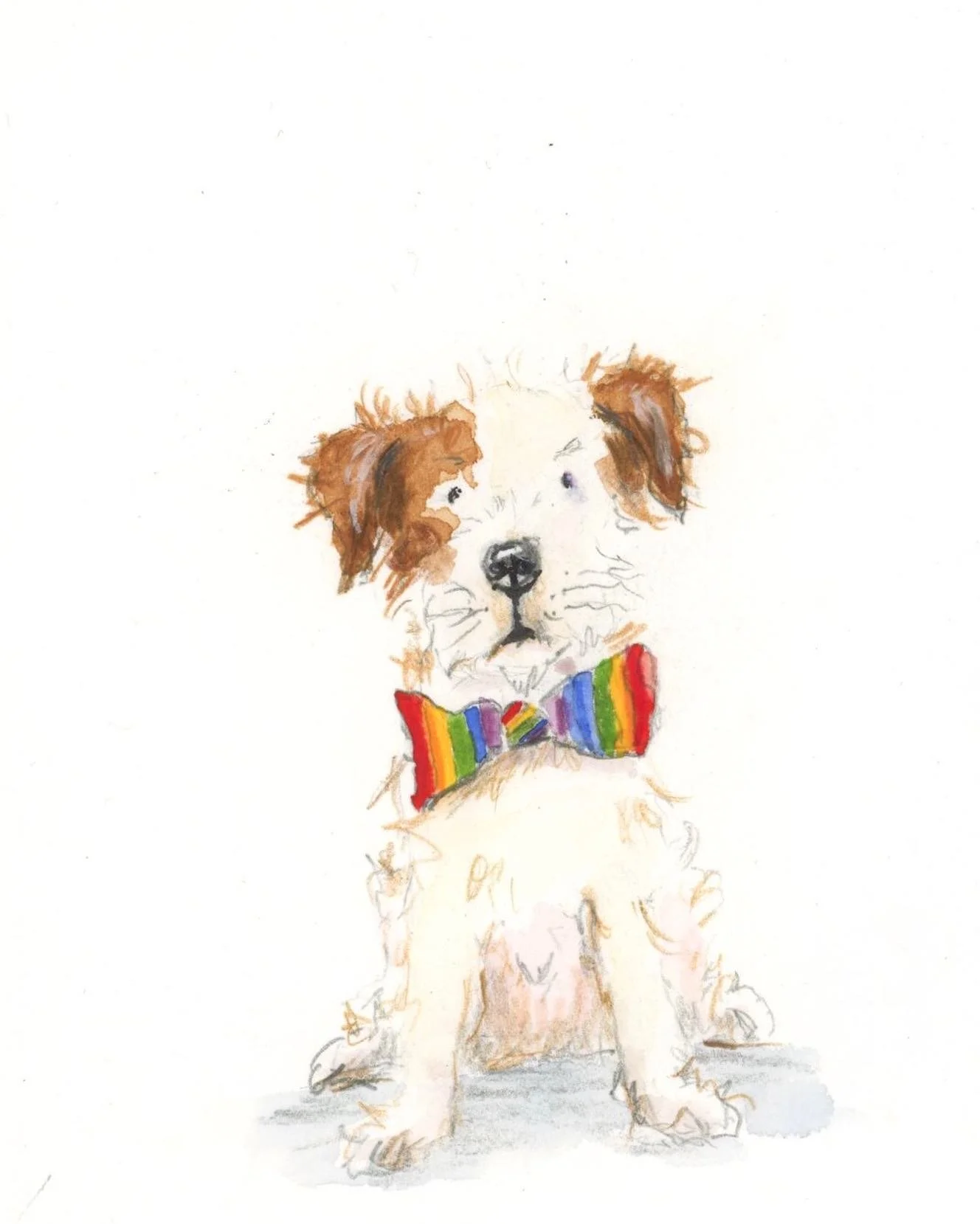 Pride 🌈 🐾 

#pridepup #pride #pridedog #dogsinbowties #smallcreaturesstudio #scruffydog #dogart #dogillustration #terrierlife #dogsofinstagram