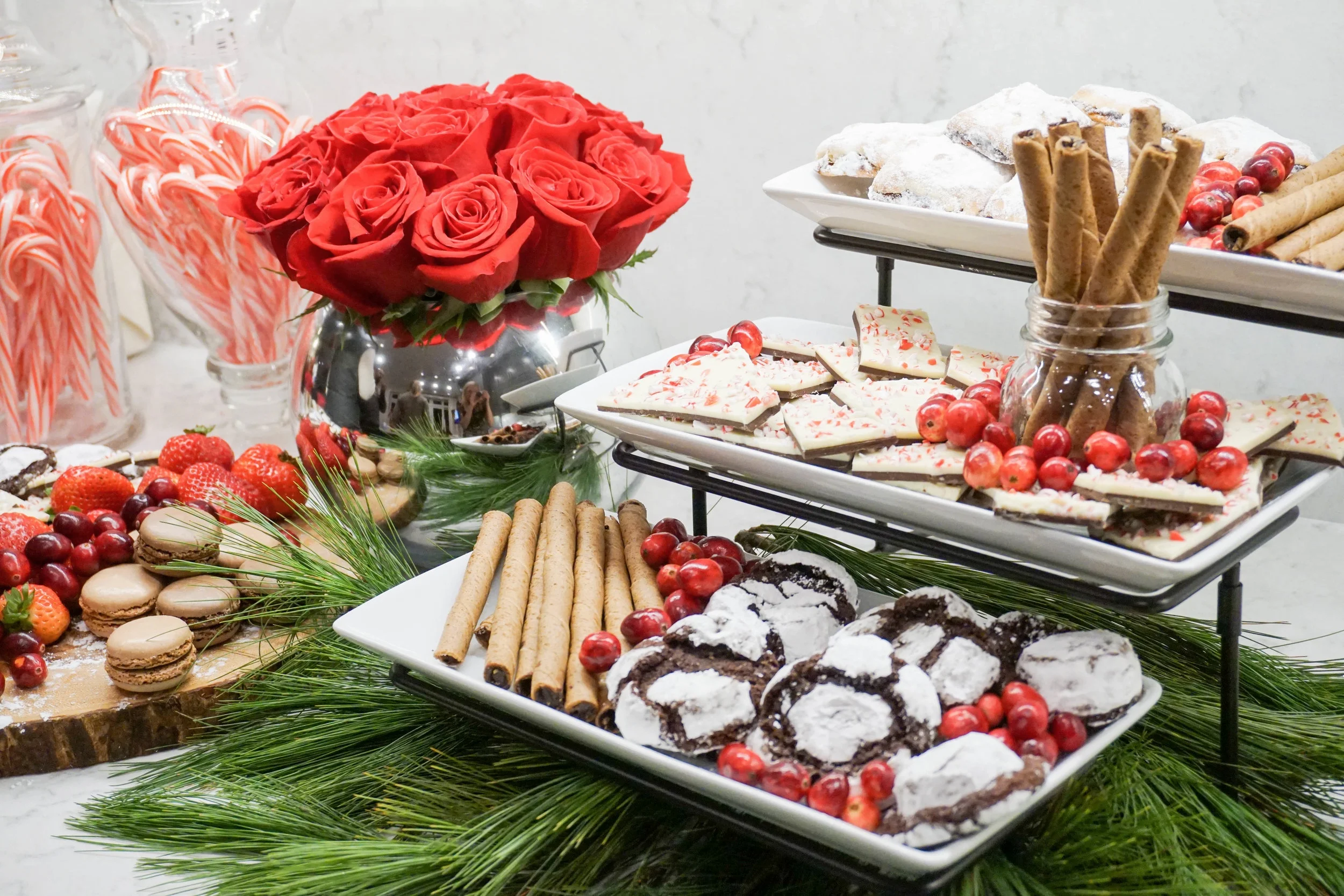 Last but arguably most important, the dessert bar. Layers of chocolate, chocolate and more chocolate flavored sweets. Thank you so much to our friends and family for a wonderful evening full of laughs, champagne sabers, and holiday magic. It really is the most wonderful time of the year. Love, Mel