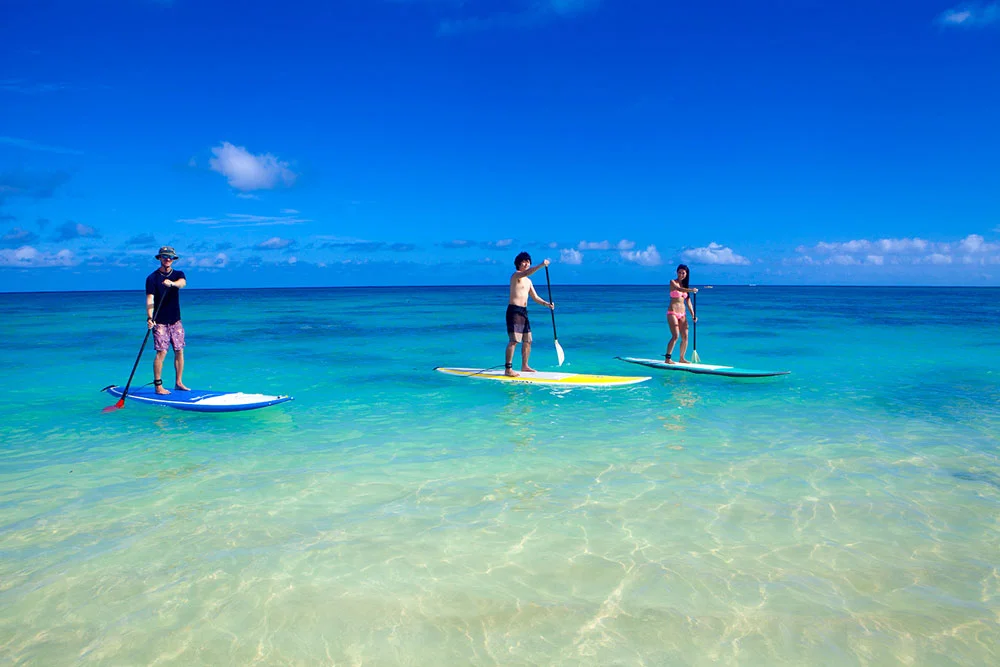 Paddleboarding in paradise on Oahu