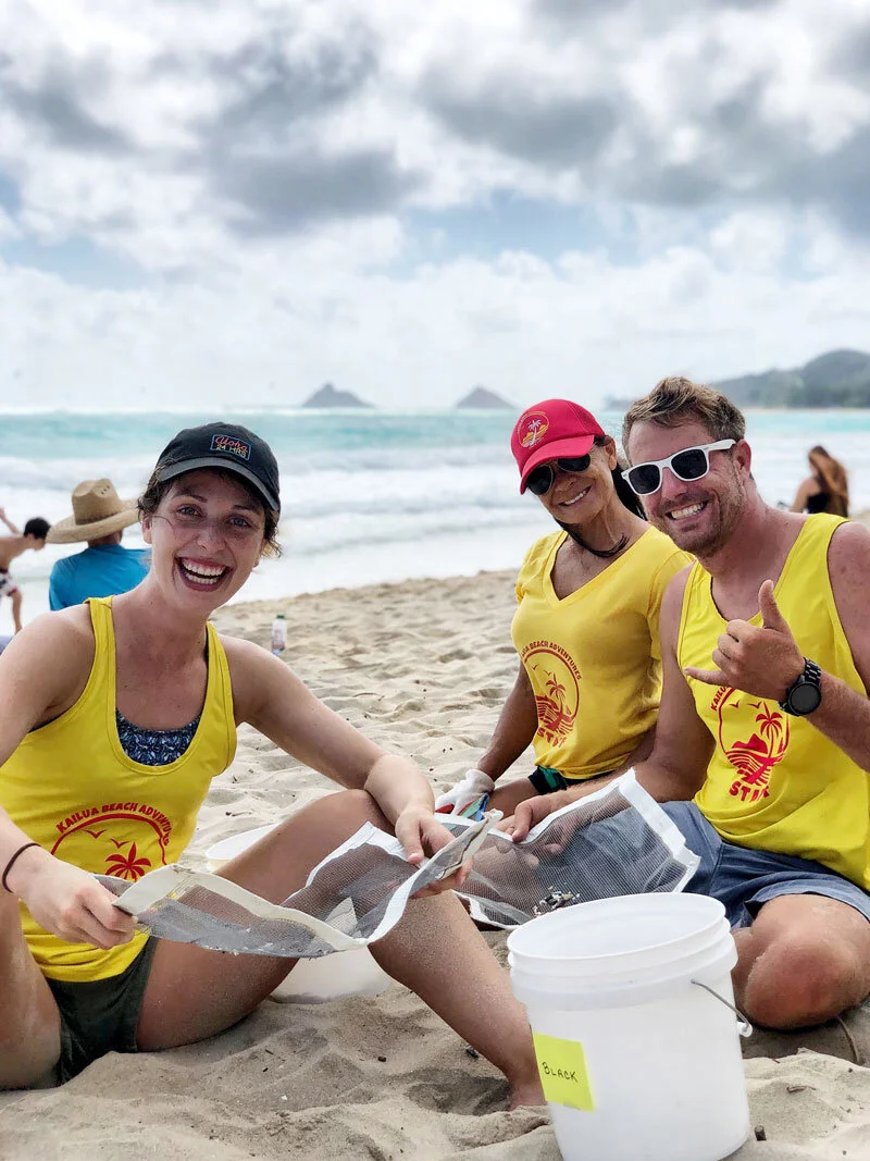 Kailua Beach Adventures cleanup crew