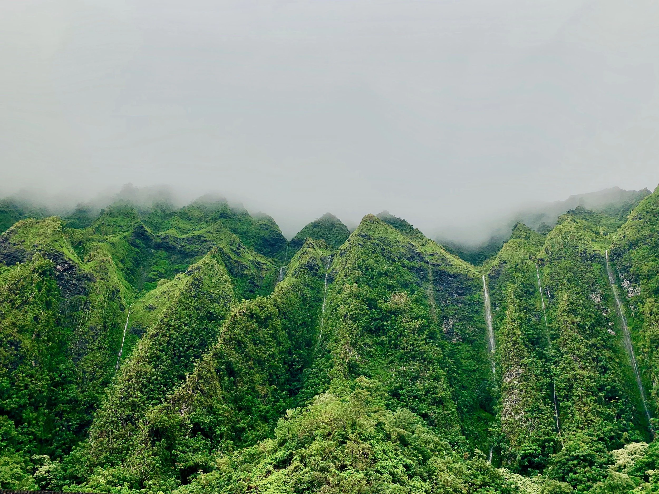 Rain bring beautiful waterfalls to Oahu's Windard Side
