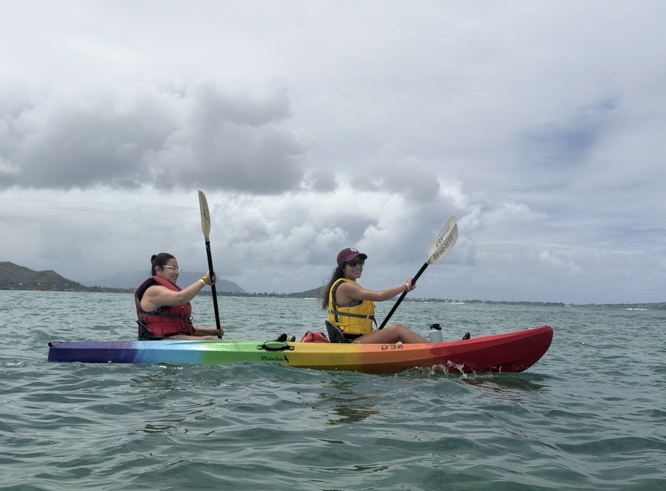 Overcast kayak day in Kailua