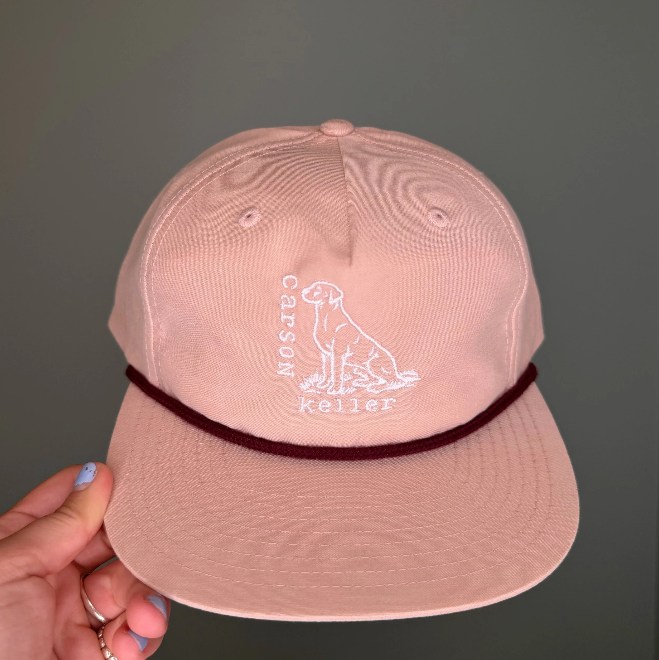 CARSON KELLER HAT-PINK-DOGGO