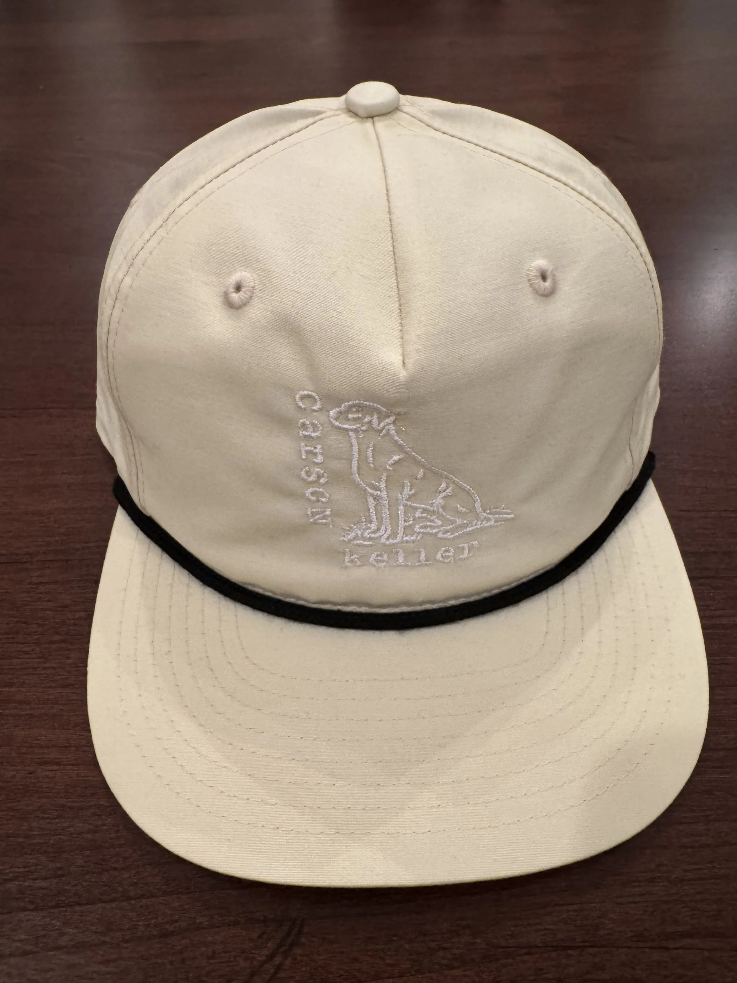 CARSON KELLER HAT-WHITE-DOGGO