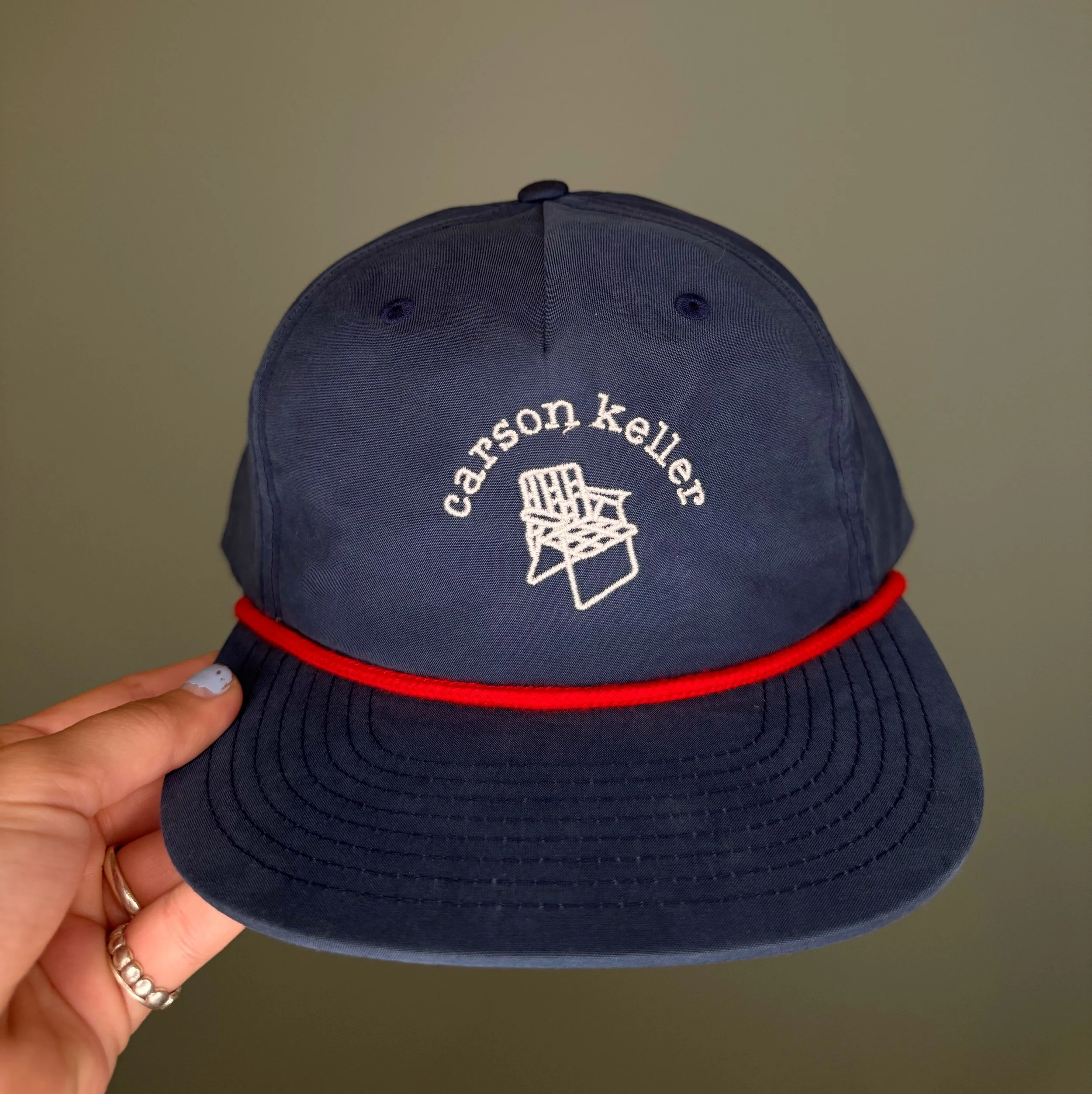 CARSON KELLER HAT- NAVY- STAY AWHILE