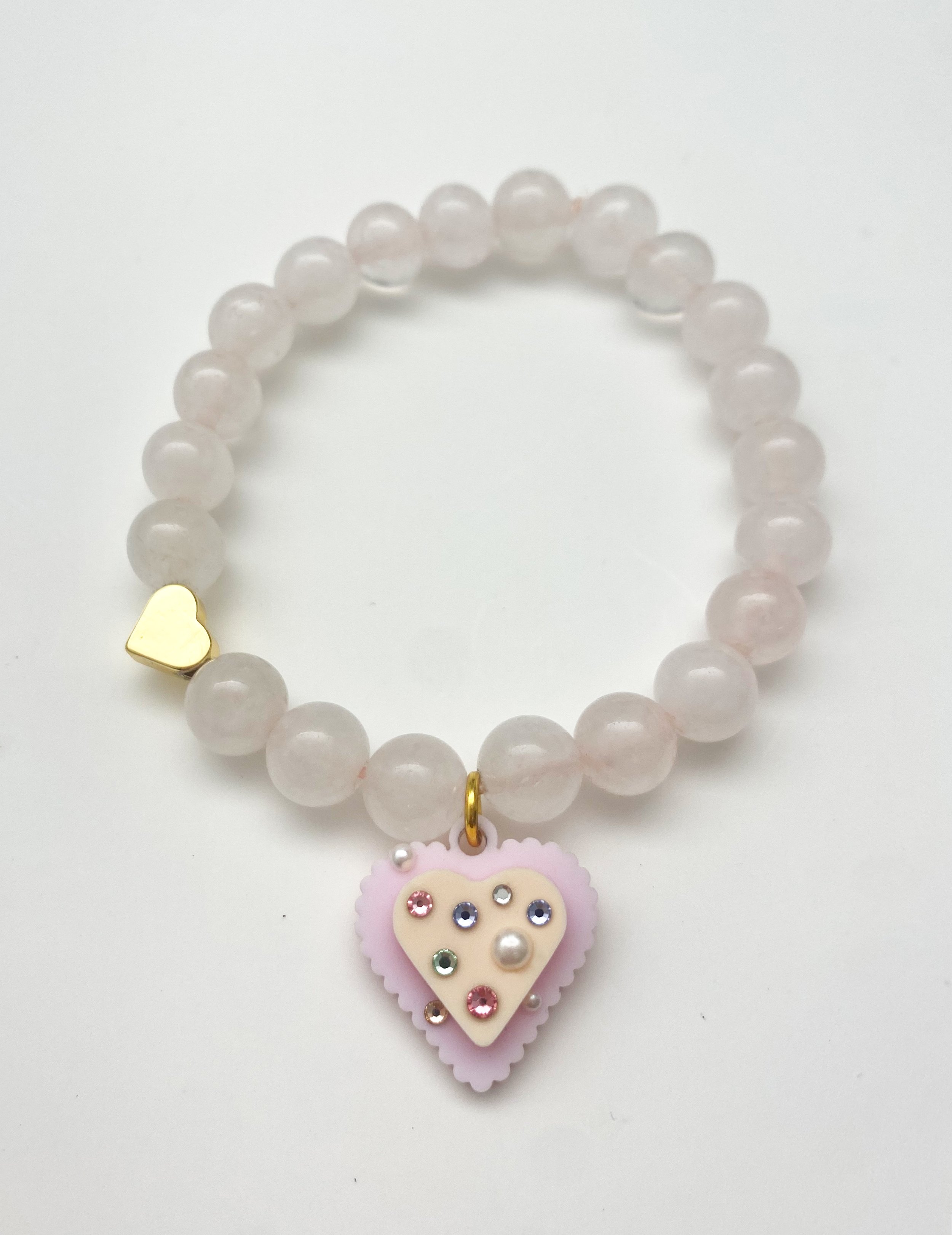 Pink Heart Sugar Cookie Bracelet