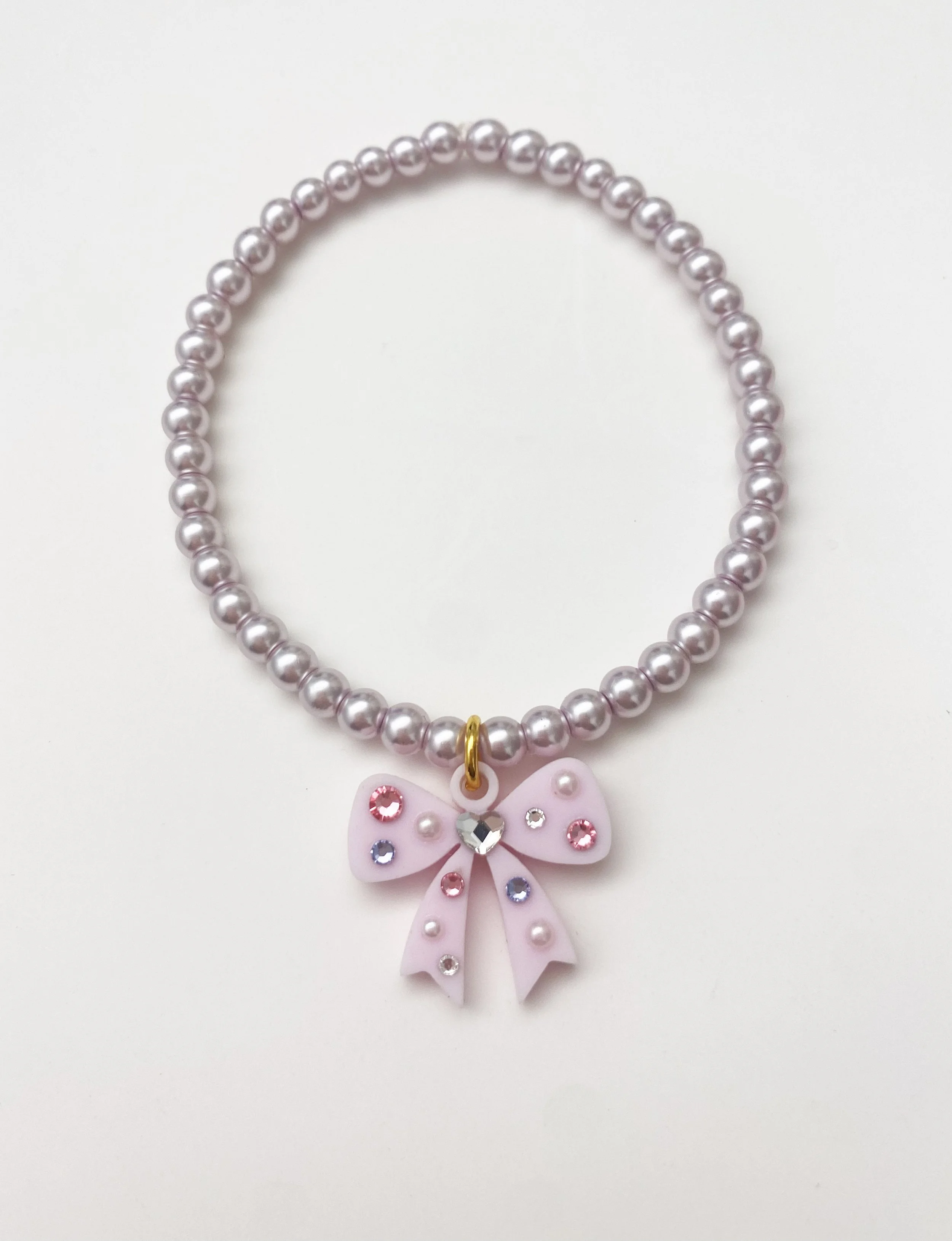 Pink Bow Sugar Cookie Bracelet