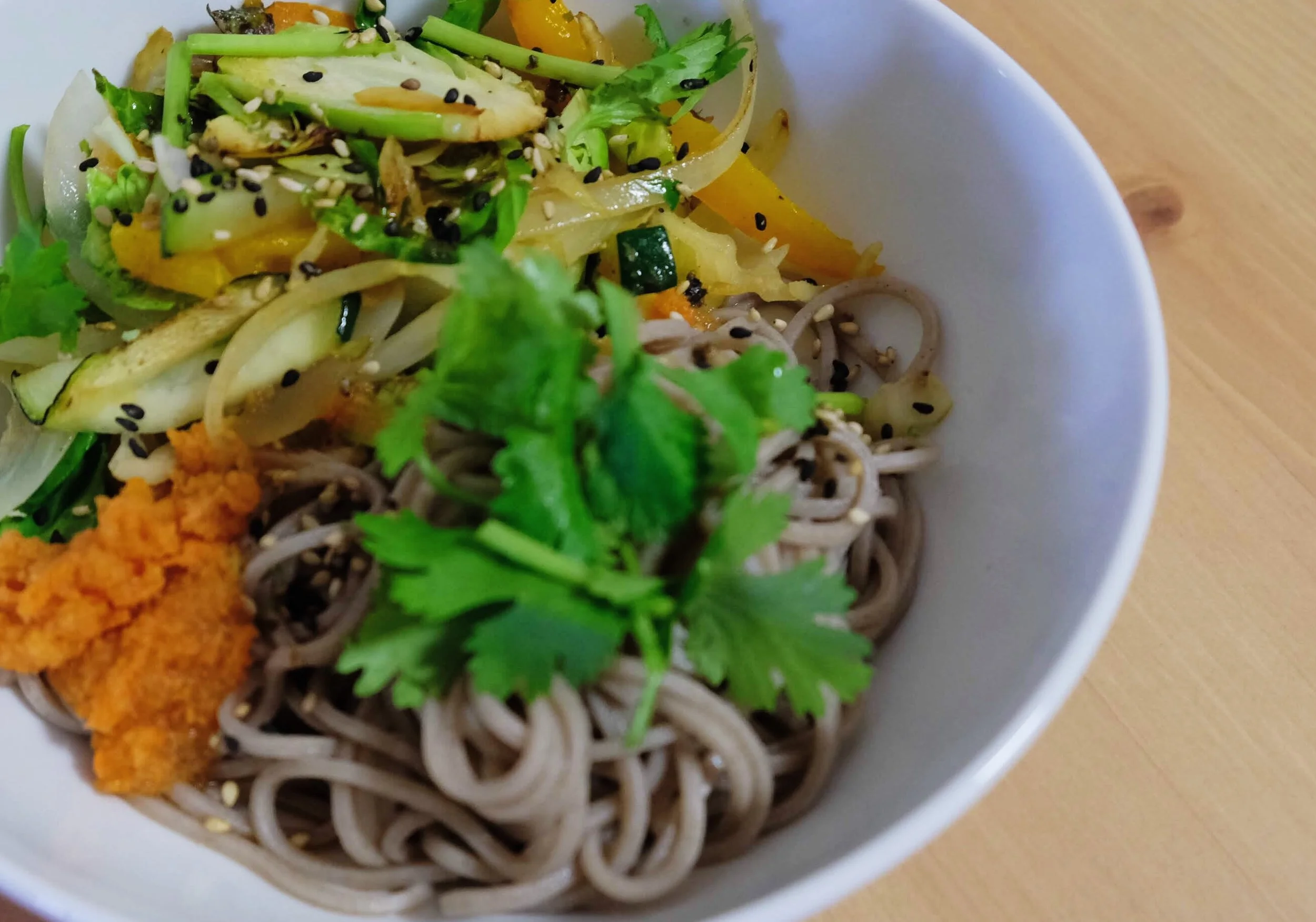 Soba Noodle Salad with Spicy Yuzu Carrot Dressing