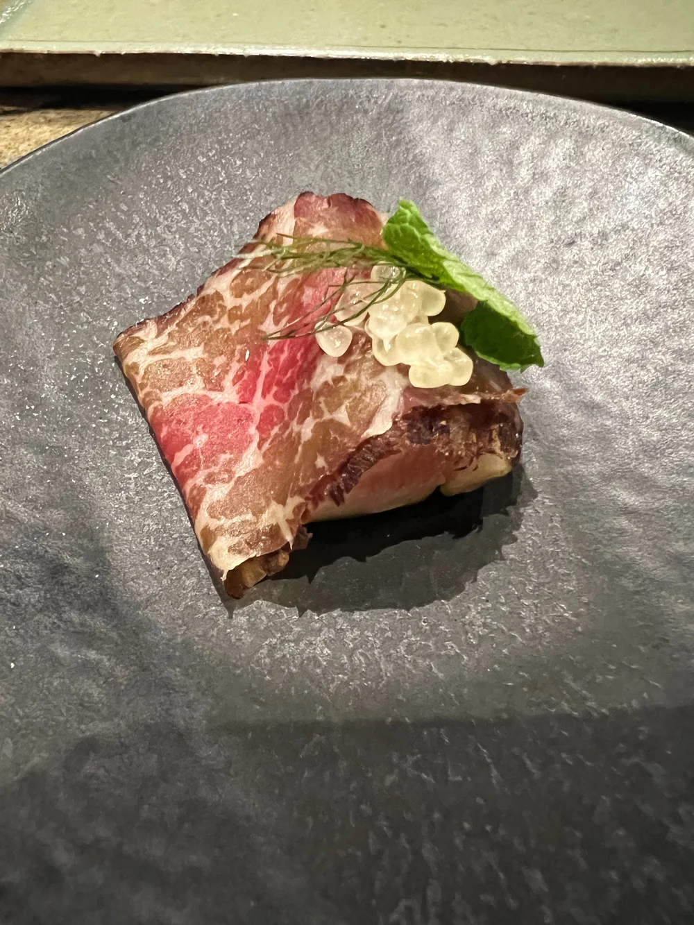 Hanwoo Bresaola Ham with fig 