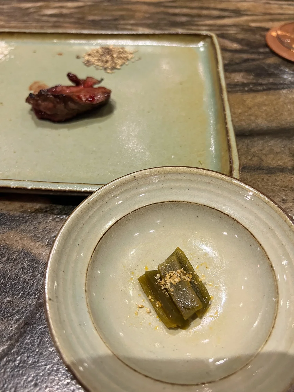 Neck chain with stem of romaine lettuce