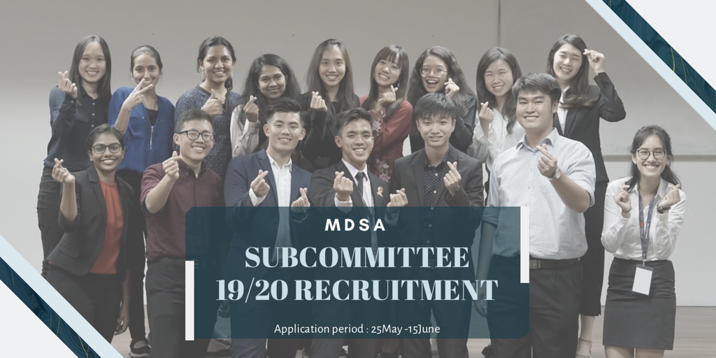MDSA SUBCOMMITTEE 19/20 RECRUITMENT