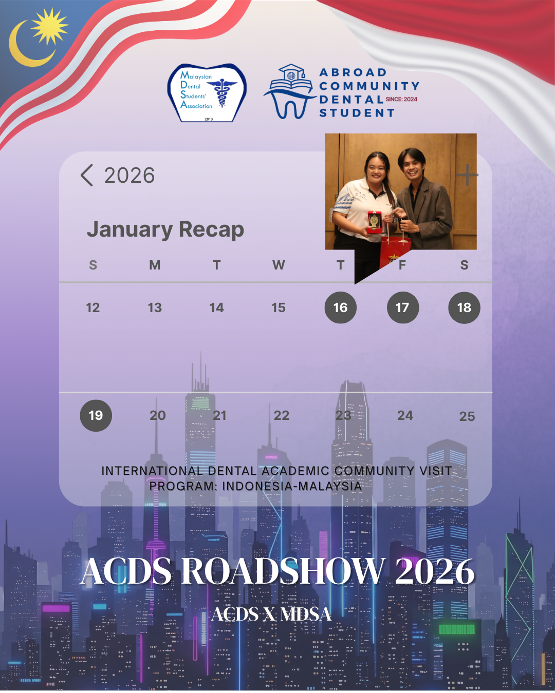 ACDS International Dental Academic Community Visit: Indonesia-Malaysia 2026