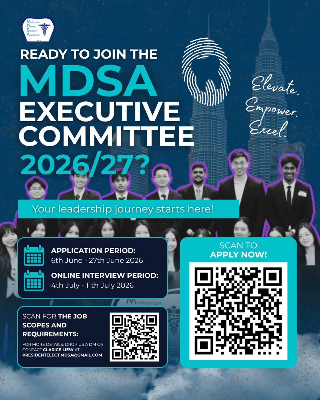 MDSA Executive Committee Recruitment 2026/27 🦷✨