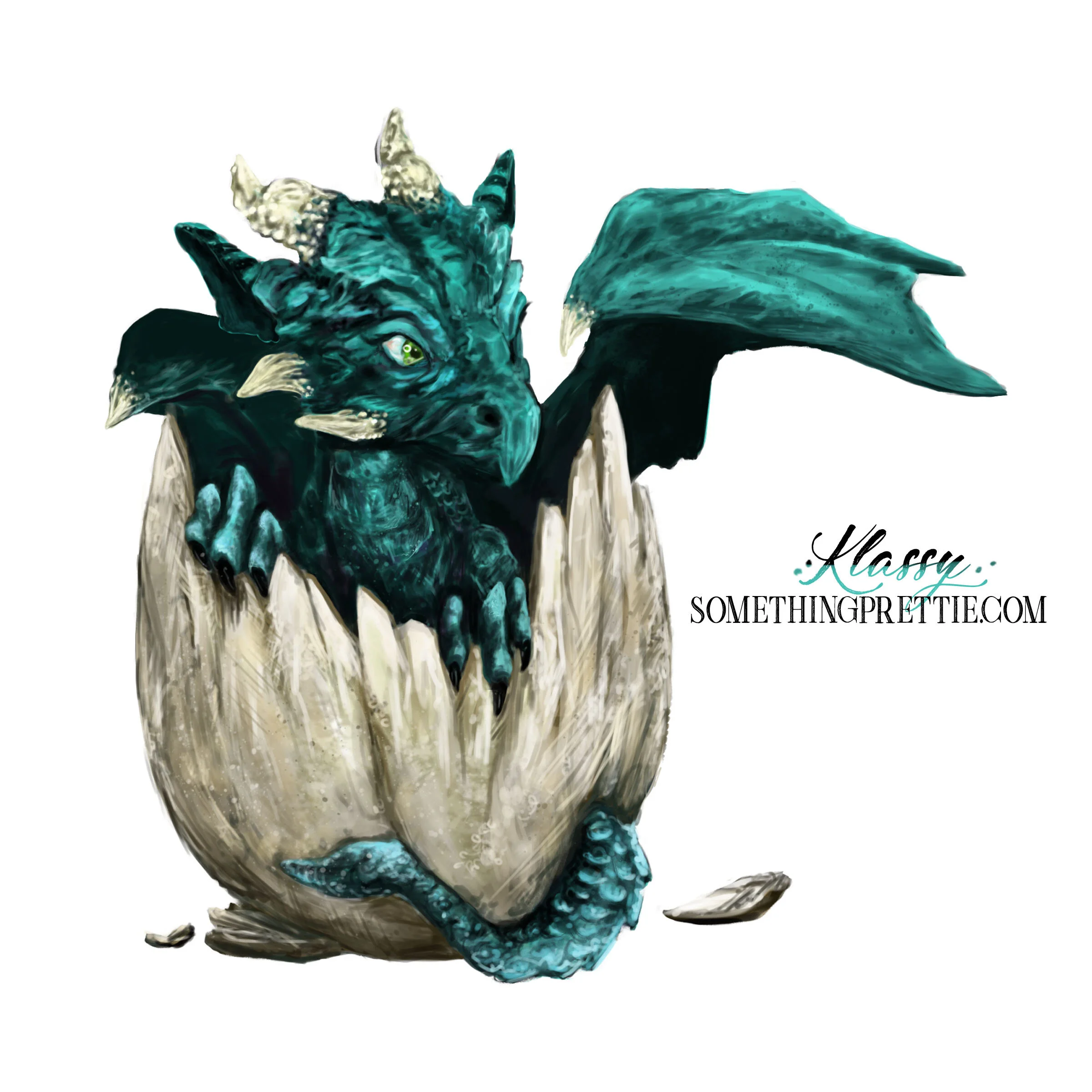 Hatchling Dragon Original Artwork By Artist Kayla Klassy