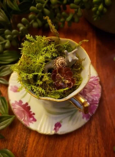 Hand Sculpted Mutated Garden Snail Tea Party OOAK By Artist Kayla Klassy