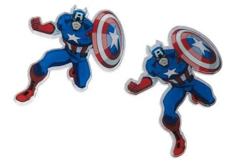 Acrylic Pin Brooches Blue Captain America