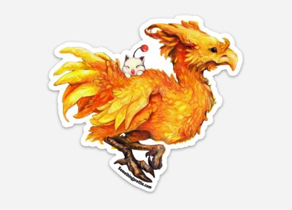 Chocobo Original Artwork Die Cut Sticker