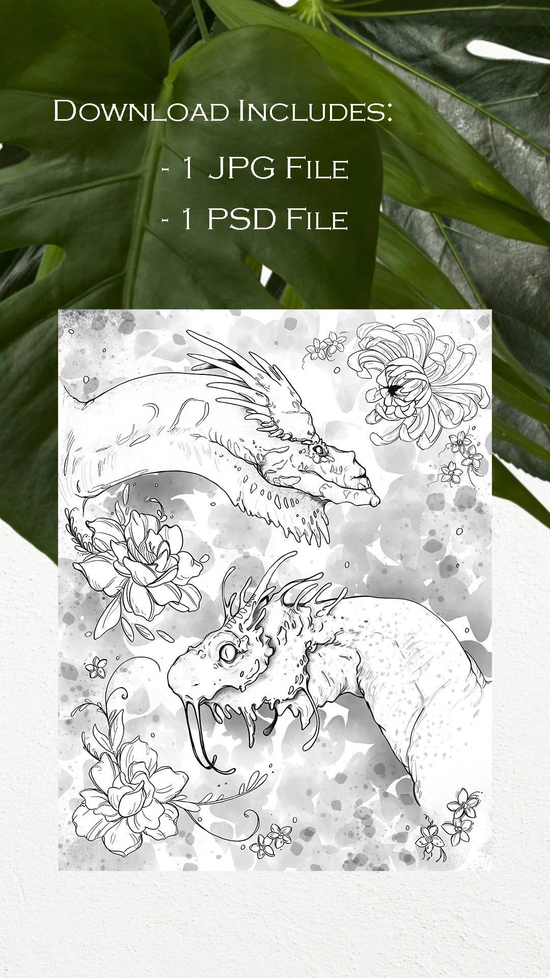 Garden Dragon Coloring Page Download