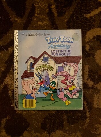 Vintage A Little Golden Book - Tiny Toon Adventures "Lost in the Fun House" 