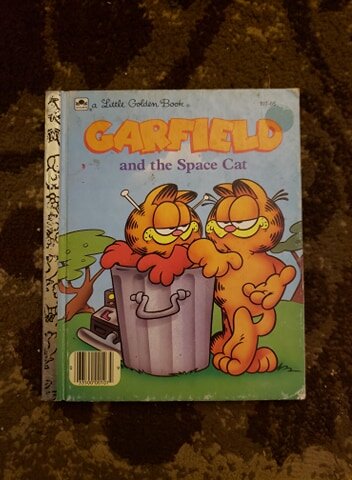 Vintage A Little Golden Book - Garfield and the Space Cat 