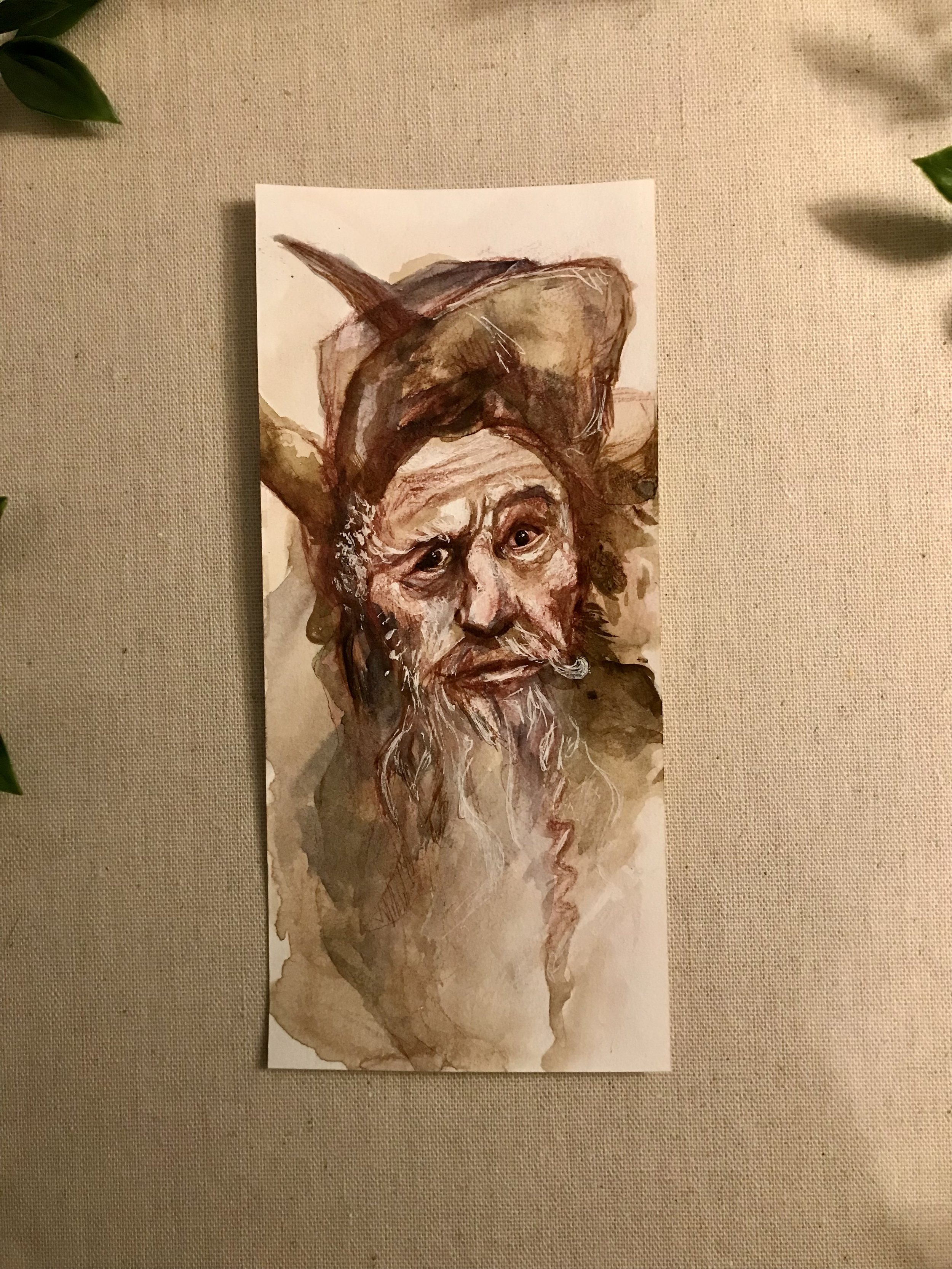 The Brown Wizard - Watercolor Study By Artist Kayla Klassy