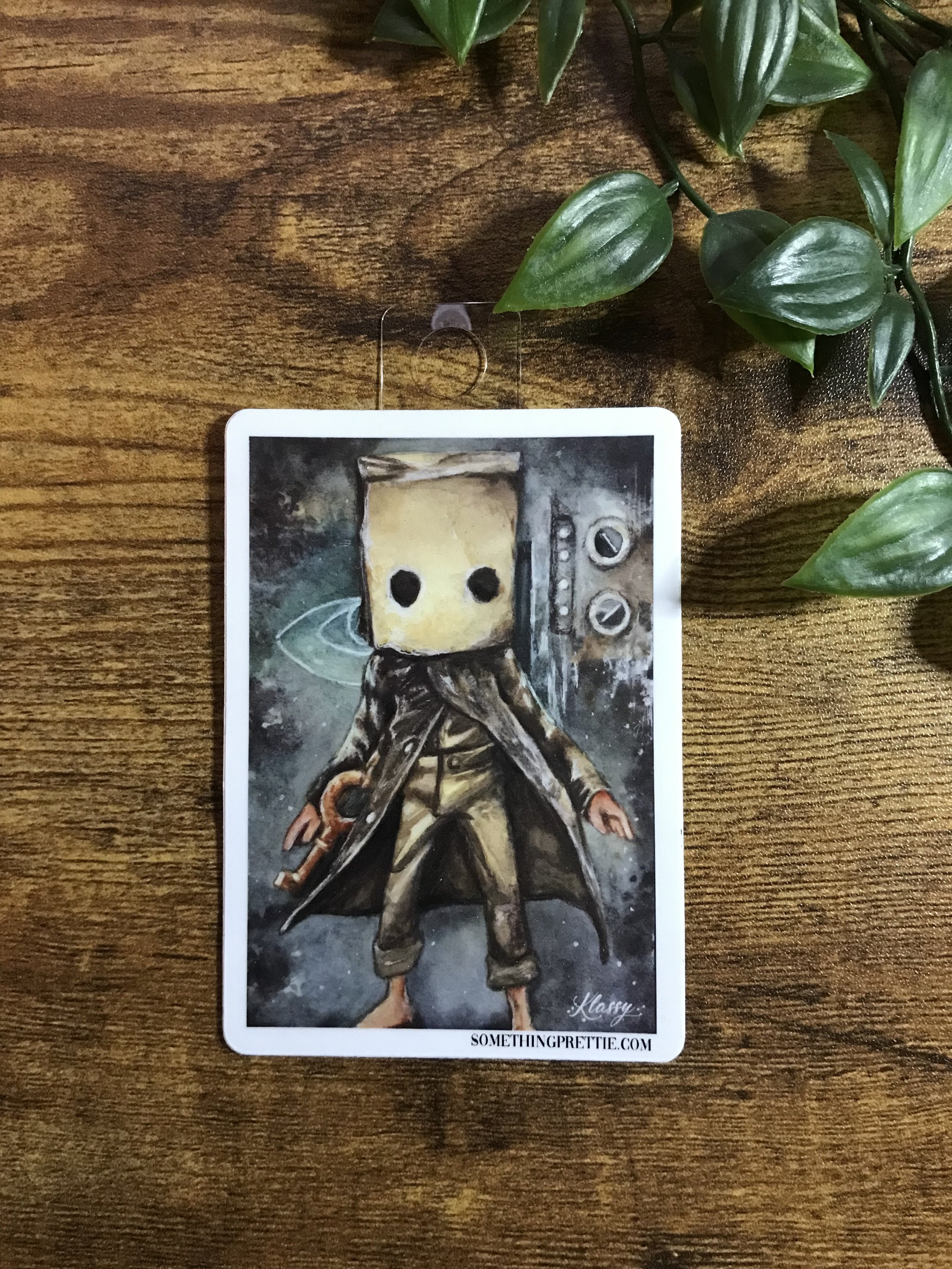 LN Mono Watercolor Die Cut Sticker By Artist Kayla Klassy