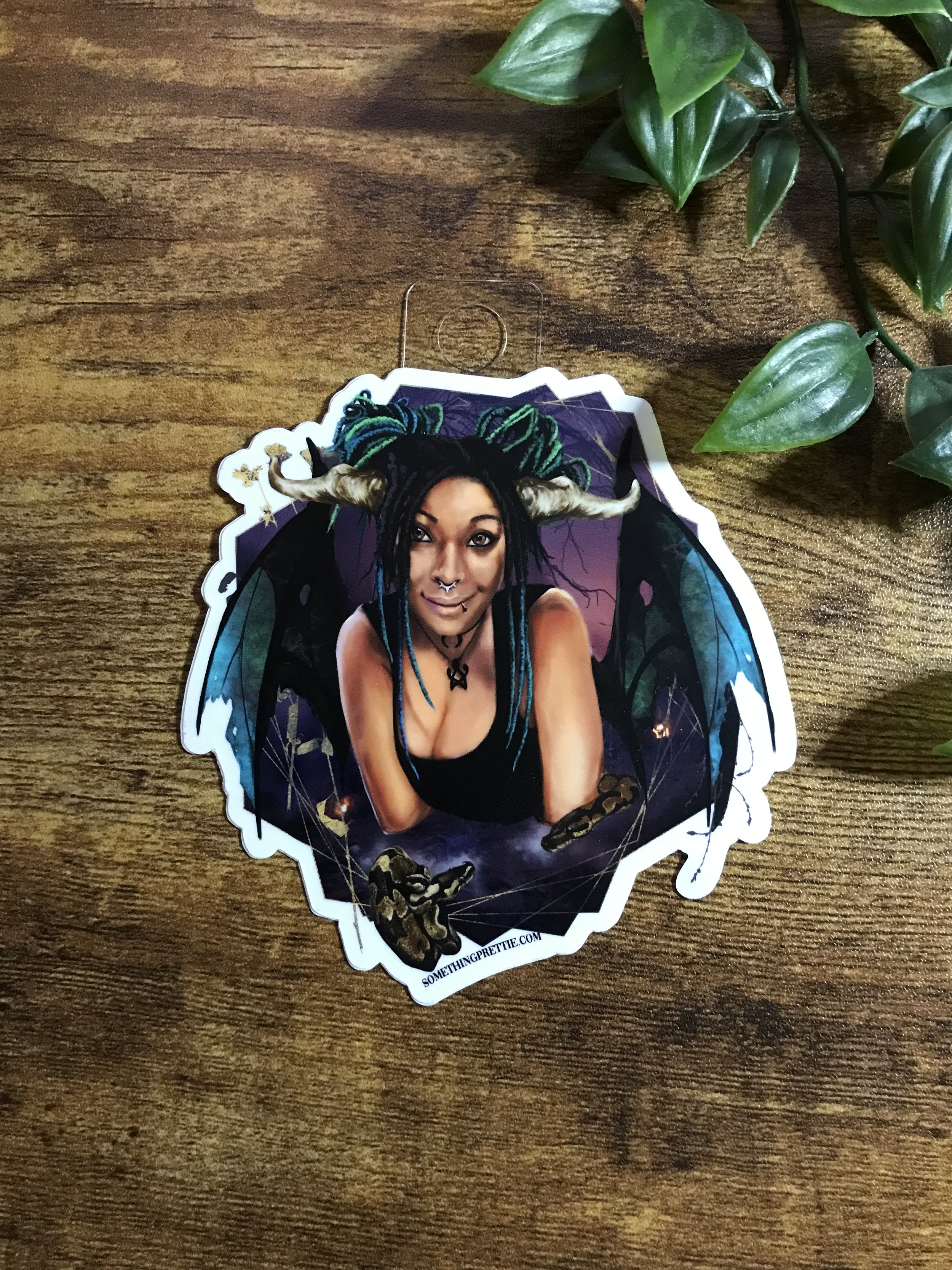 Amber Demon Die Cut Sticker By Artist Kayla Klassy