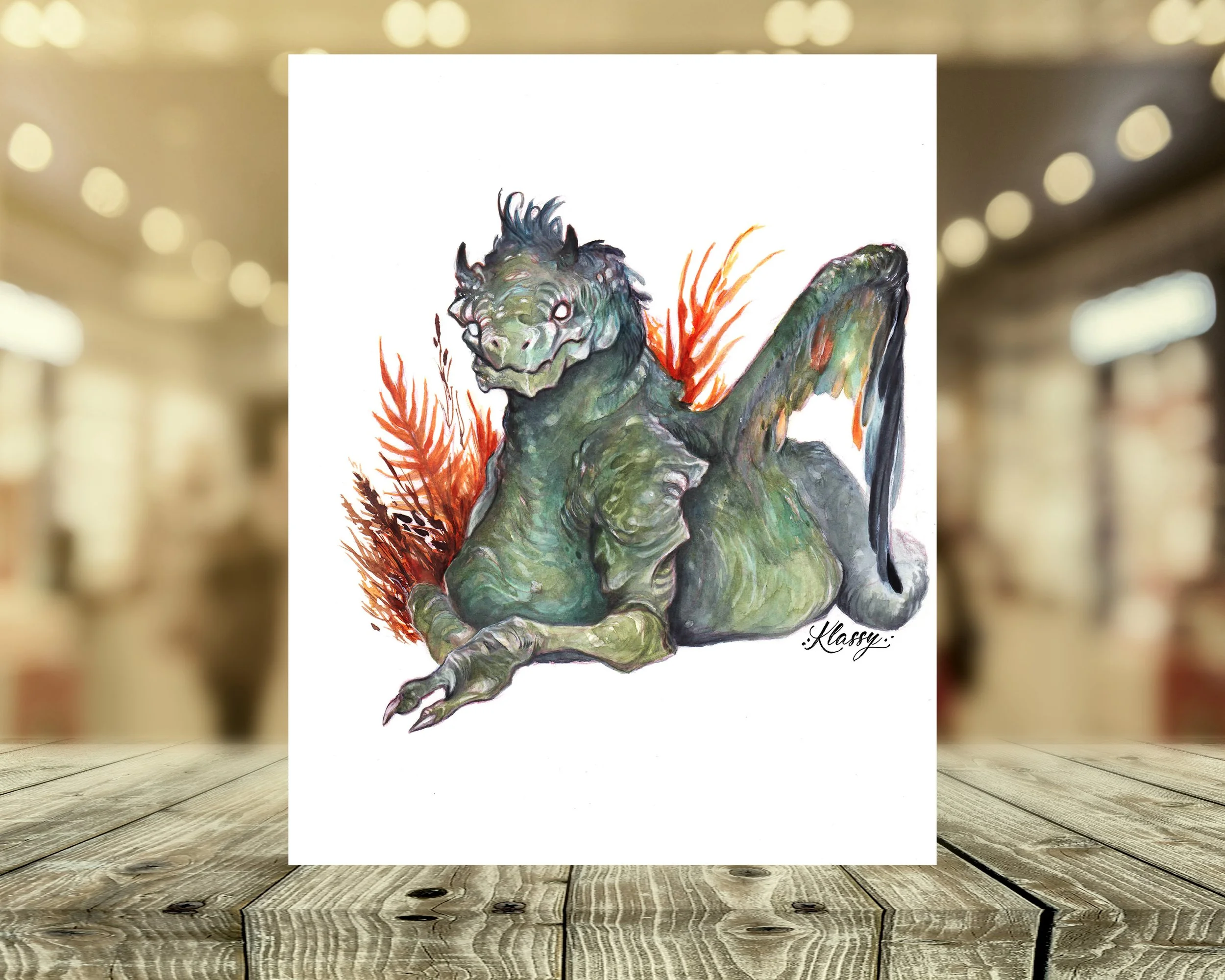 A Dragon Named Henry Fine Art Print By Artist Kayla Klassy