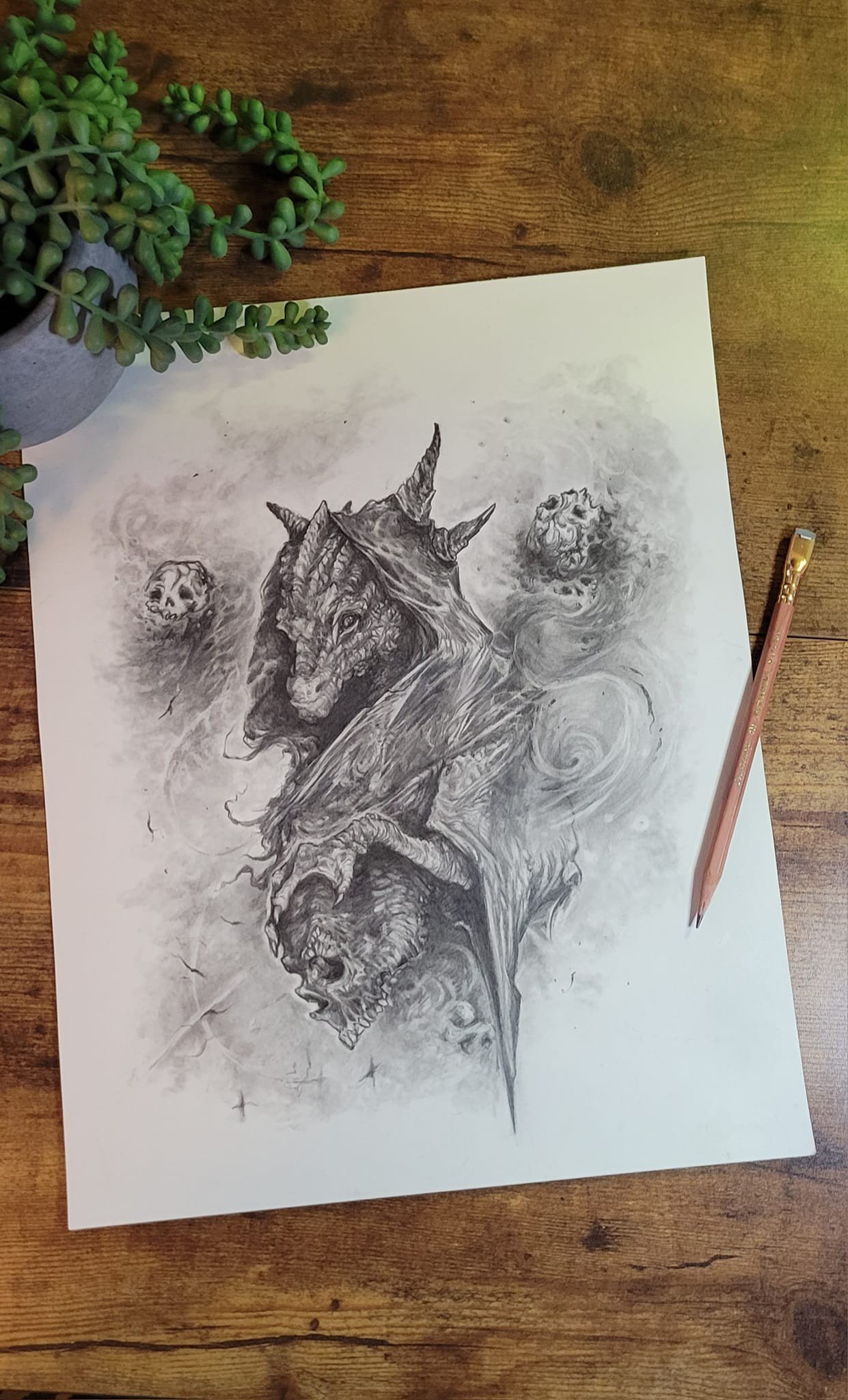 Necromancer Dragon ORIGINAL Artwork By Artist Kayla Klassy