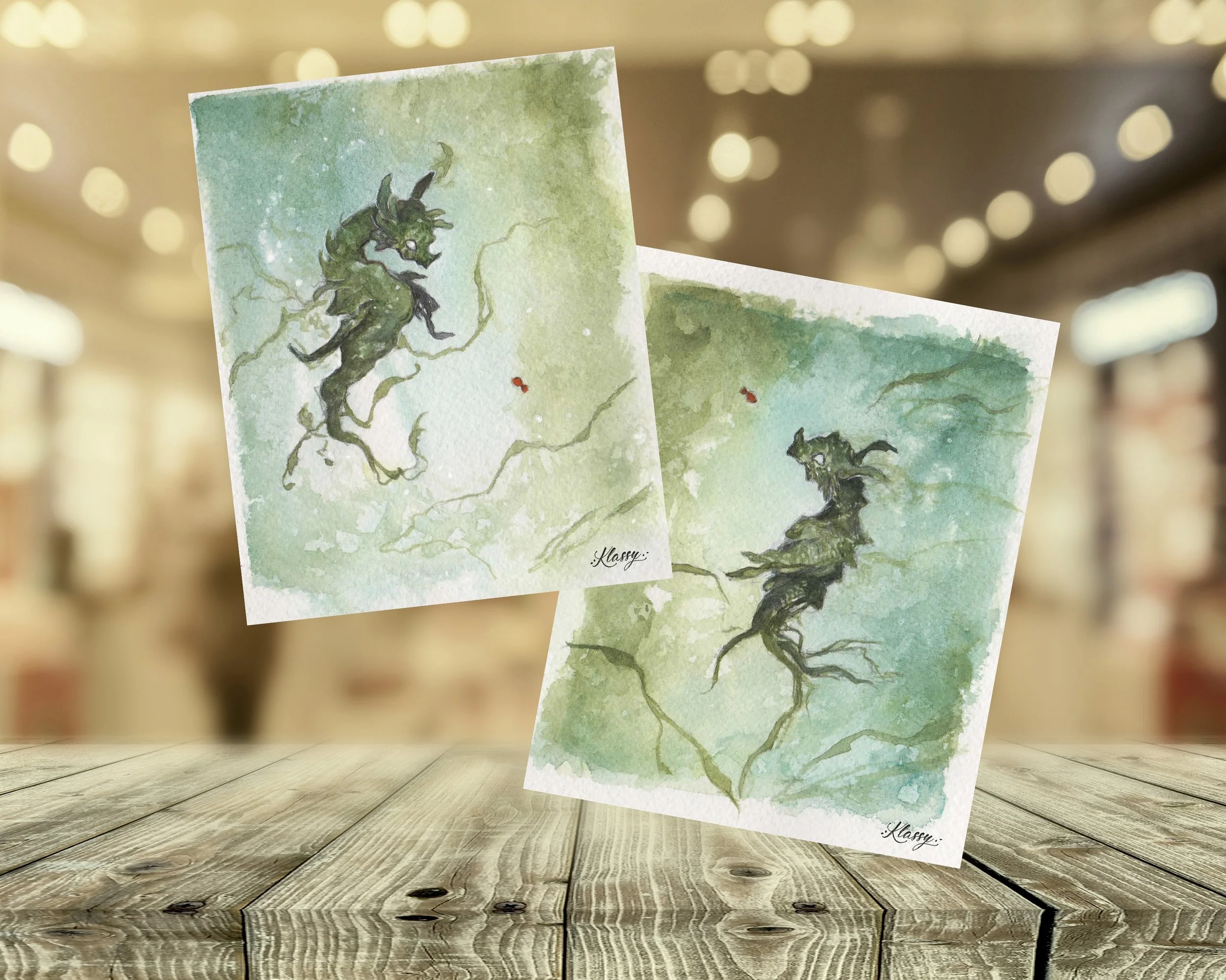 Sea Dragon Embryo Fine Art Print Set of 2 By Artist Kayla Klassy