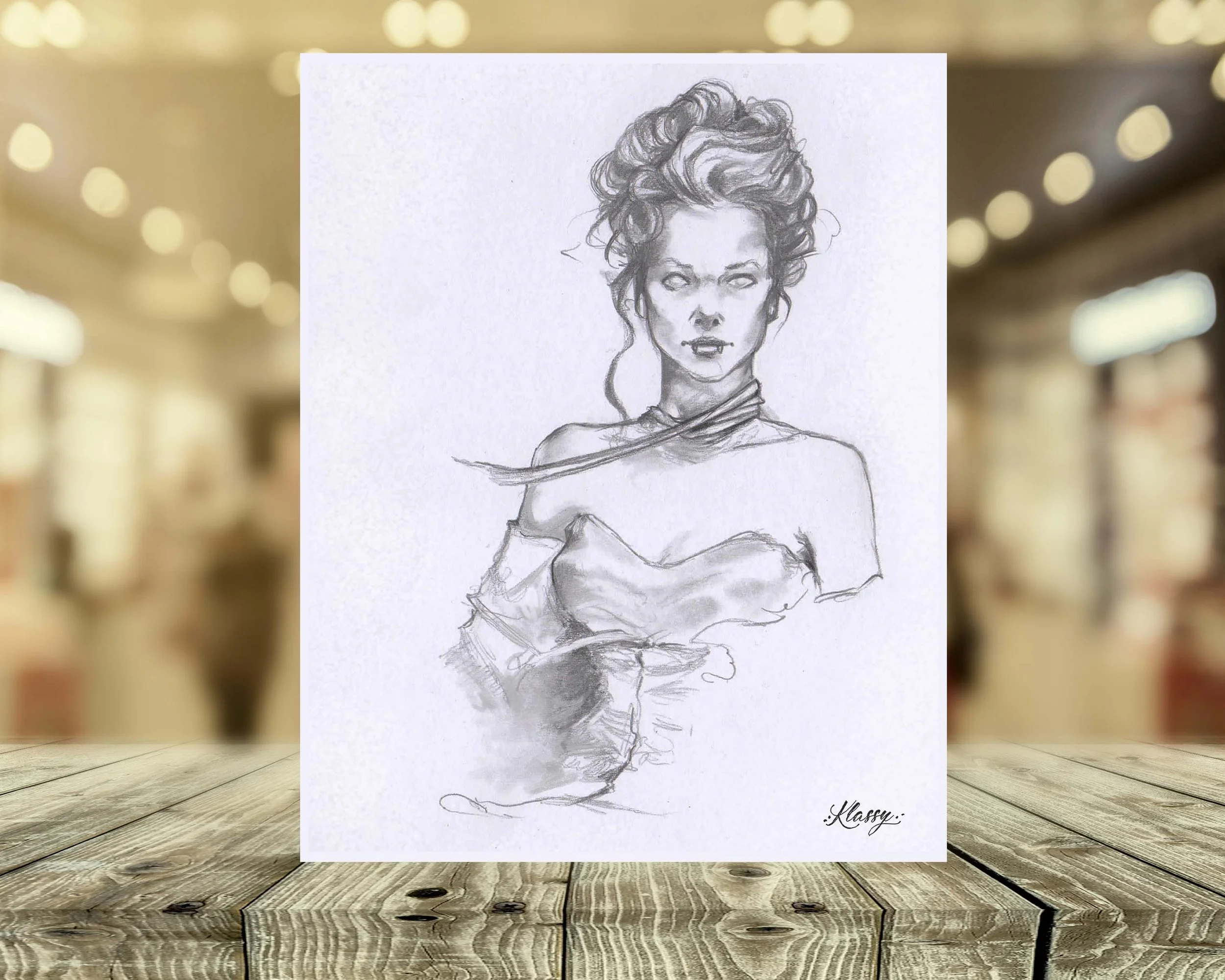 Lady Vamp Fine Art Print By Artist Kayla Klassy