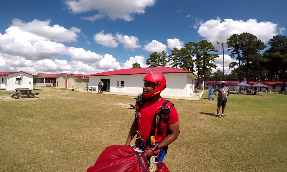 Nick pictured during a Team Blackstar meetup at Skydive Paraclete in North Carolina. Photo credit: Danielle Williams.
