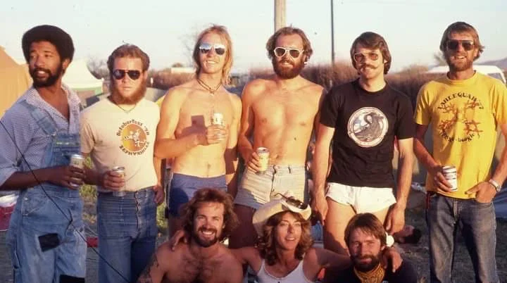 Harrison Wallace (far left) and the Sky Scams, 8 way winners, Coolidge AZ, 1978. (Photo credit: Rob Colpus)