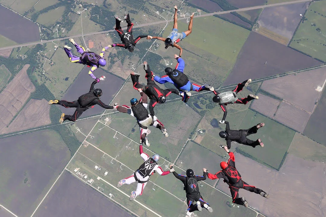 Skydiving in Texas with new friends. Photo credit: Dave Ryder