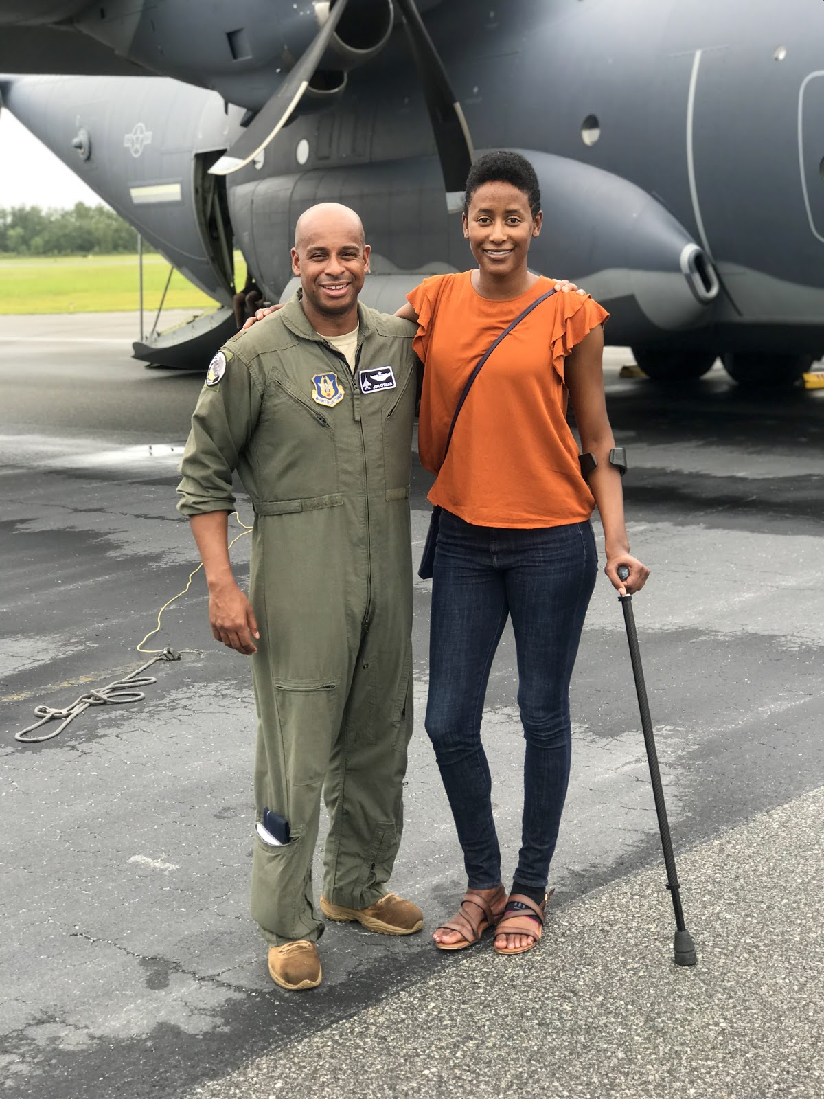 Lieutenant Jon O’Rear and Team Blackstar manager Danielle Williams pose for a photo in Valdosta, GA.
