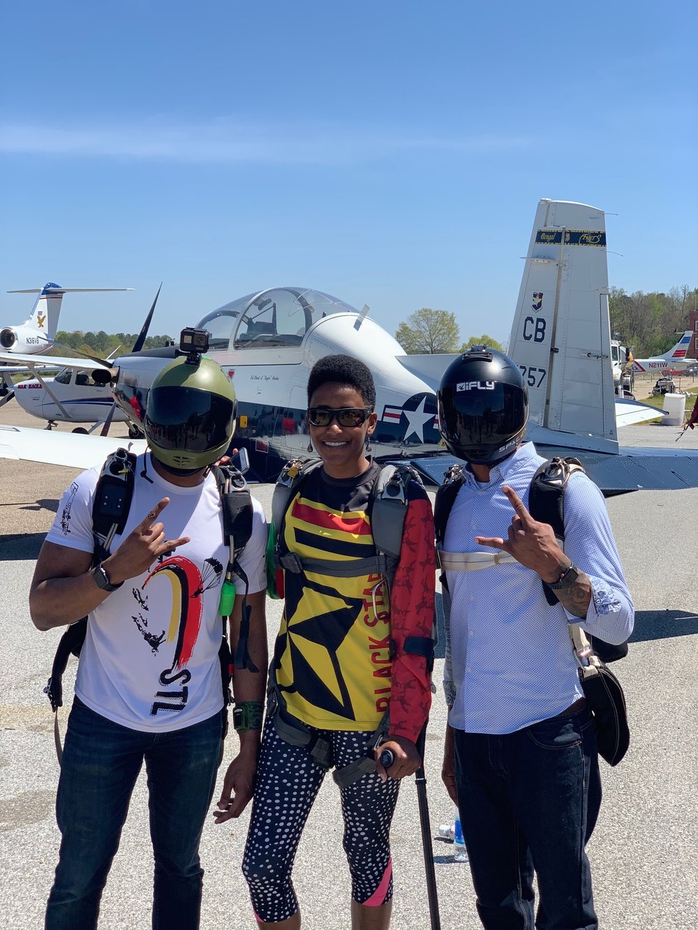  Emanuel Brice, Danielle Williams and Waz Choudhry joined LFA volunteers at Moton Field, Tuskegee, AL on March 30, 2019.  