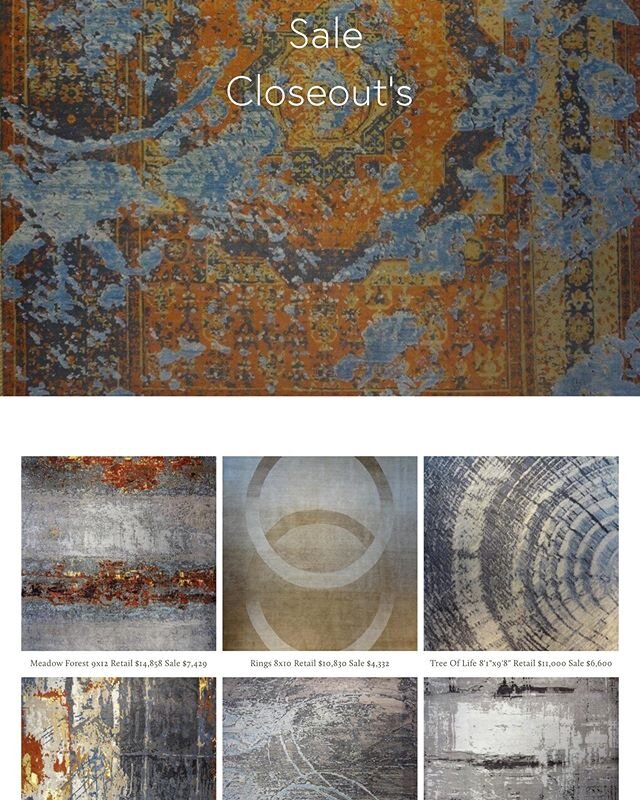 Close out sale tab is now live. Please visit our website (link in bio) for extraordinary savings of up to 75% off. #interiordesign #austininteriordesign #interiordesigner #interiors #homedecor #contemporary #wool #silk #davidalanrugs #jeidesign #aust