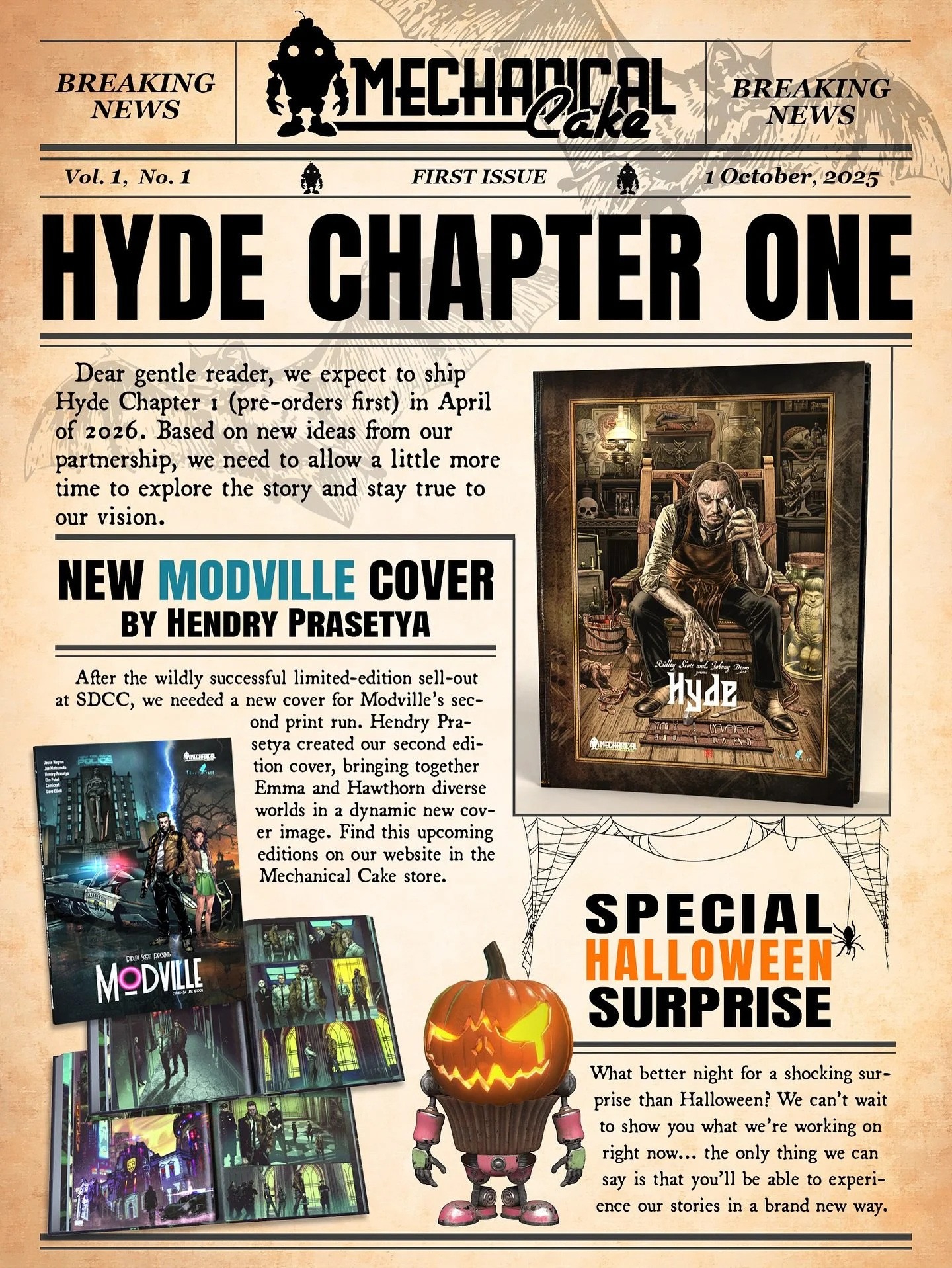 Newsletter design for my friends at @mechanicalcaketv