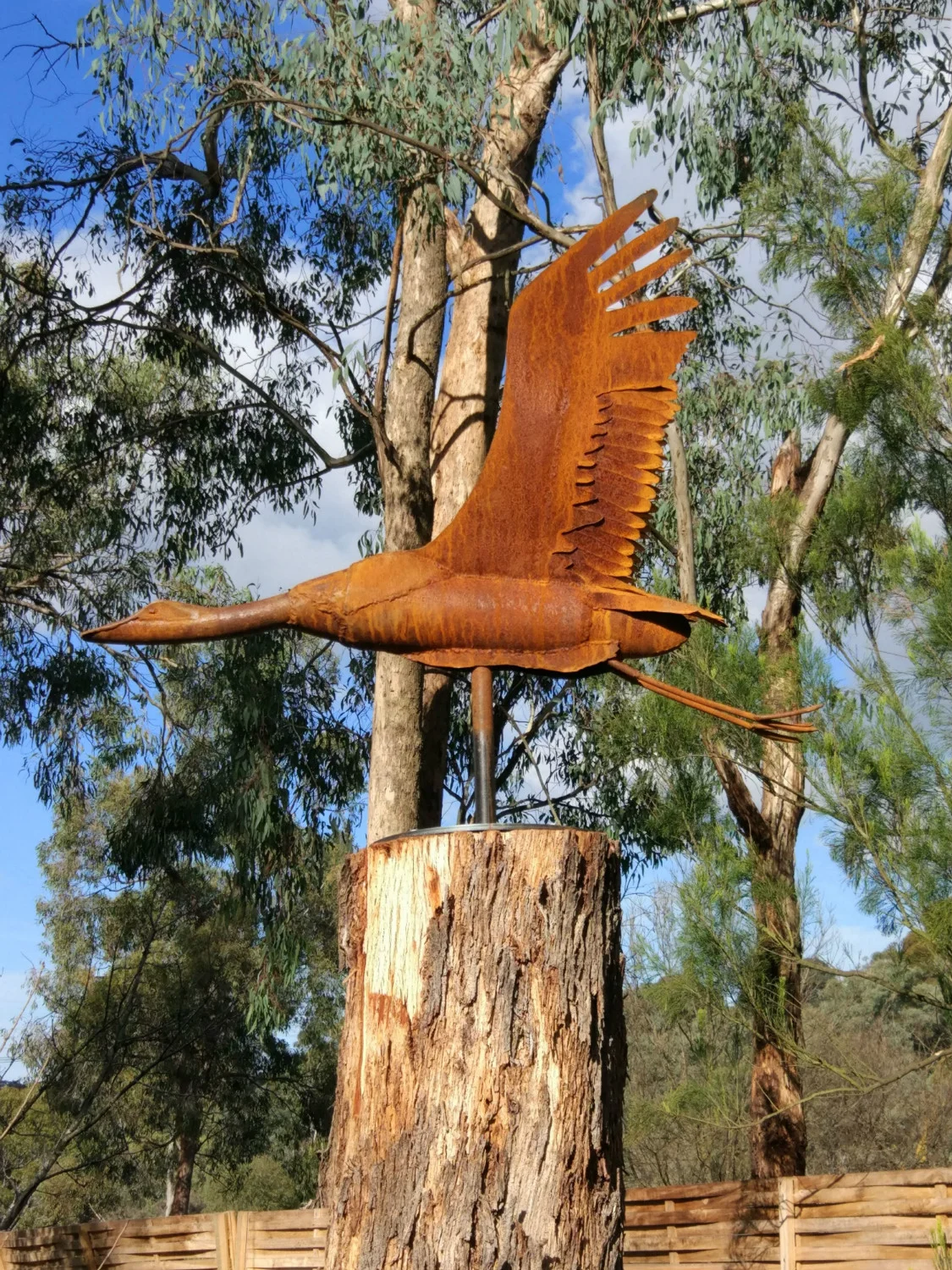Garden Metal Sculpture - Japanese Crane