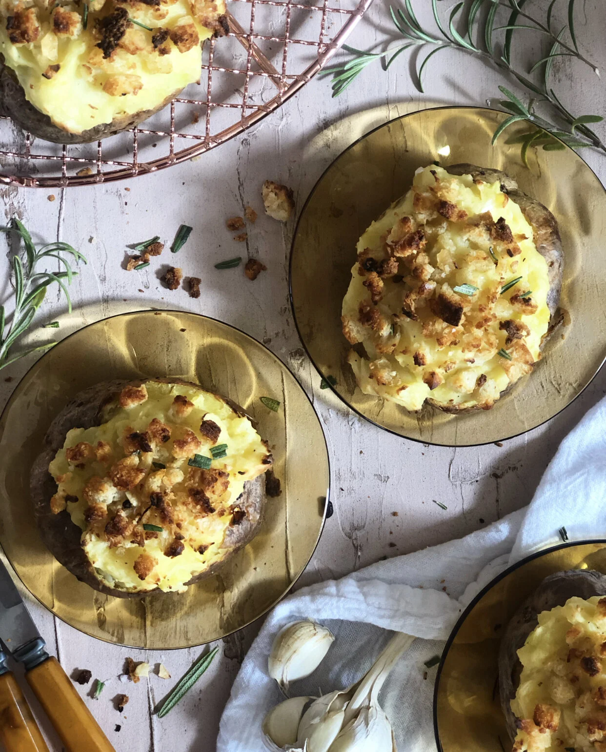 Creamy Parmesan and Leek Twice-Baked Potatoes