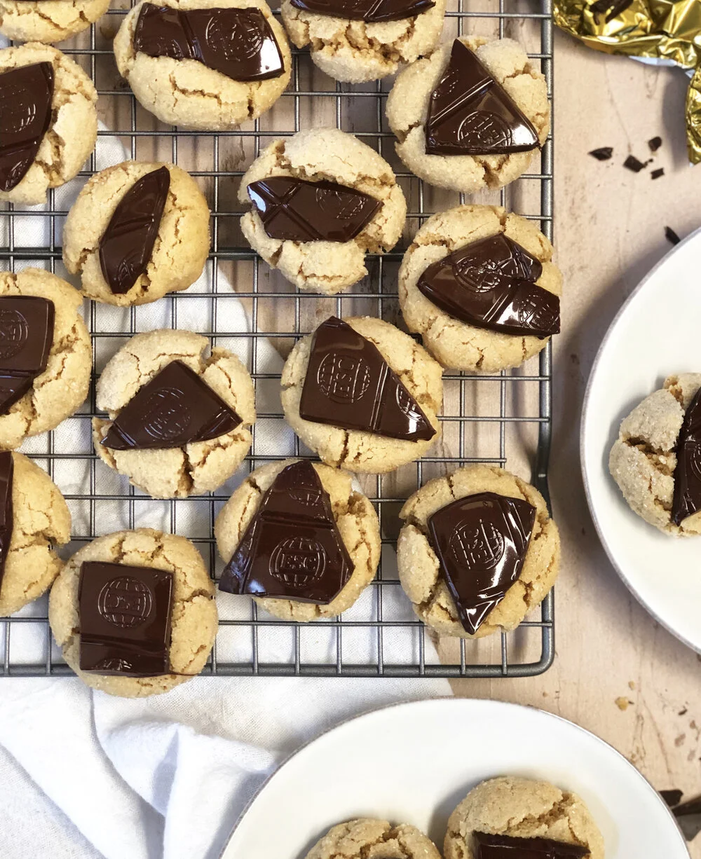 Mom's Peanut Butter Blossoms with Dark Chocolate