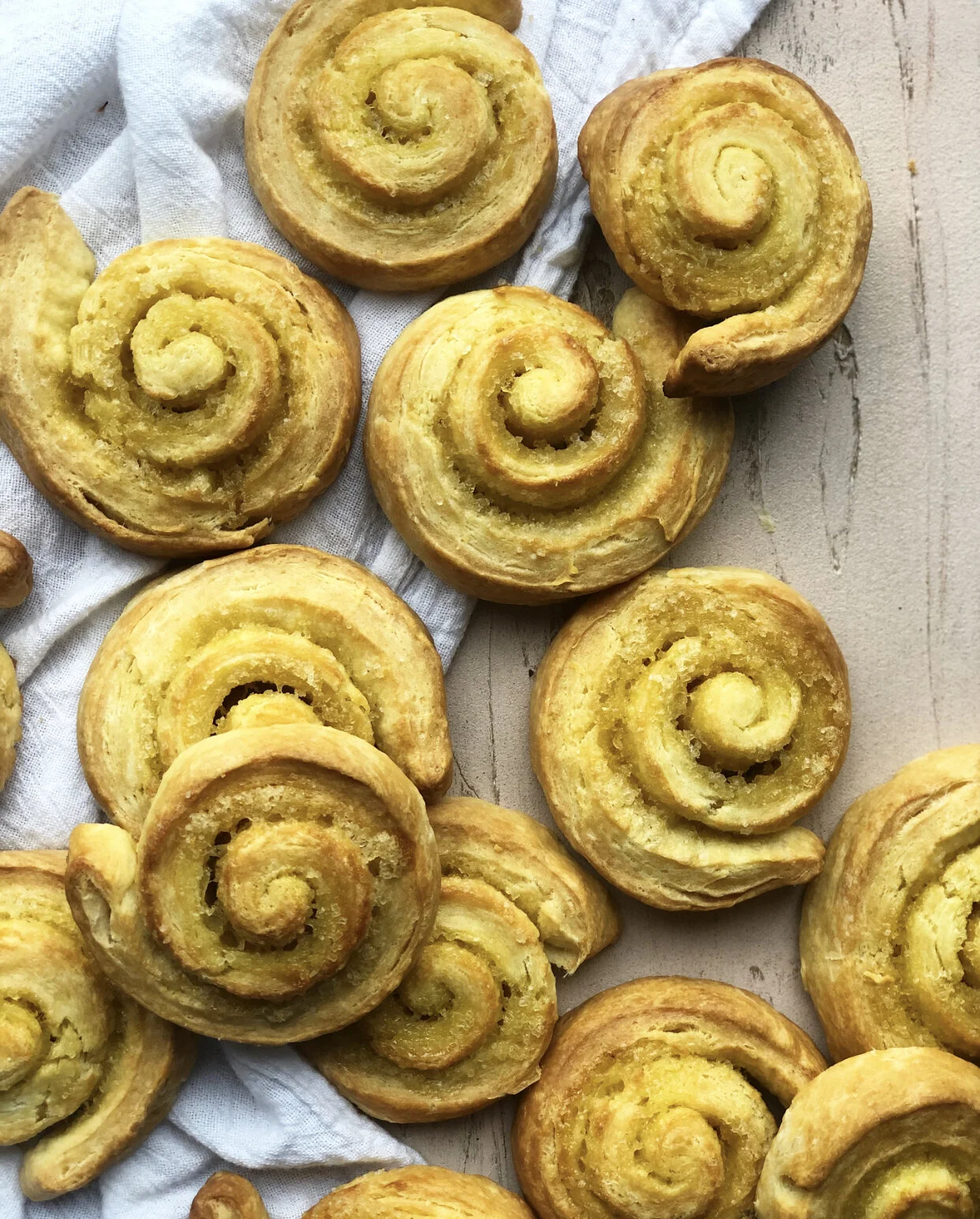 Ginger Lemon Pinwheel Biscuits