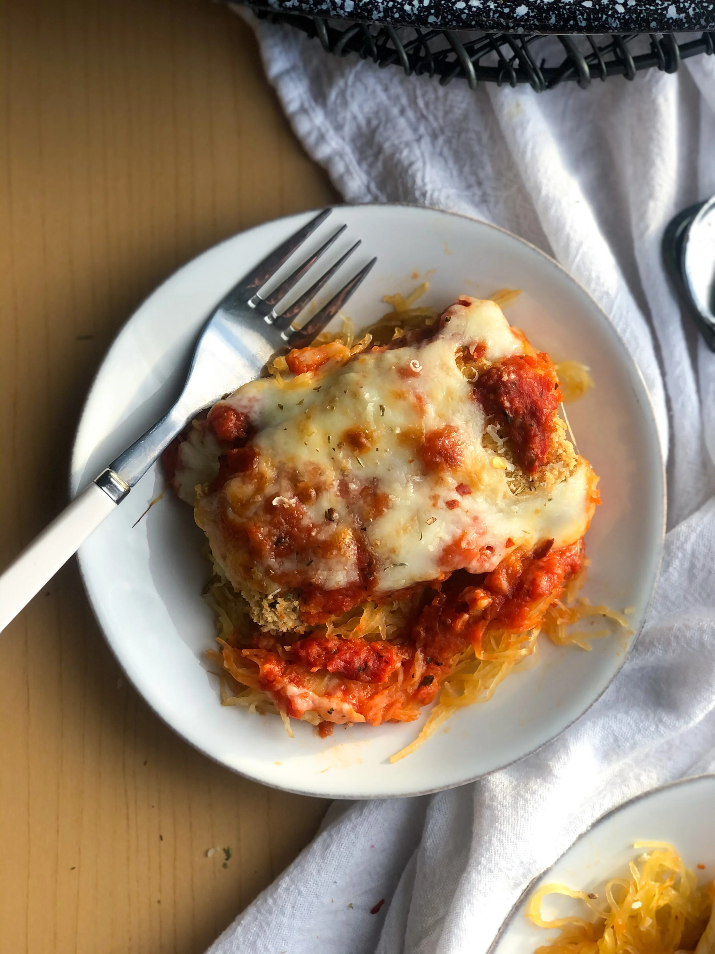 Vegetarian Tofu Parmigiana and Spaghetti Squash Casserole