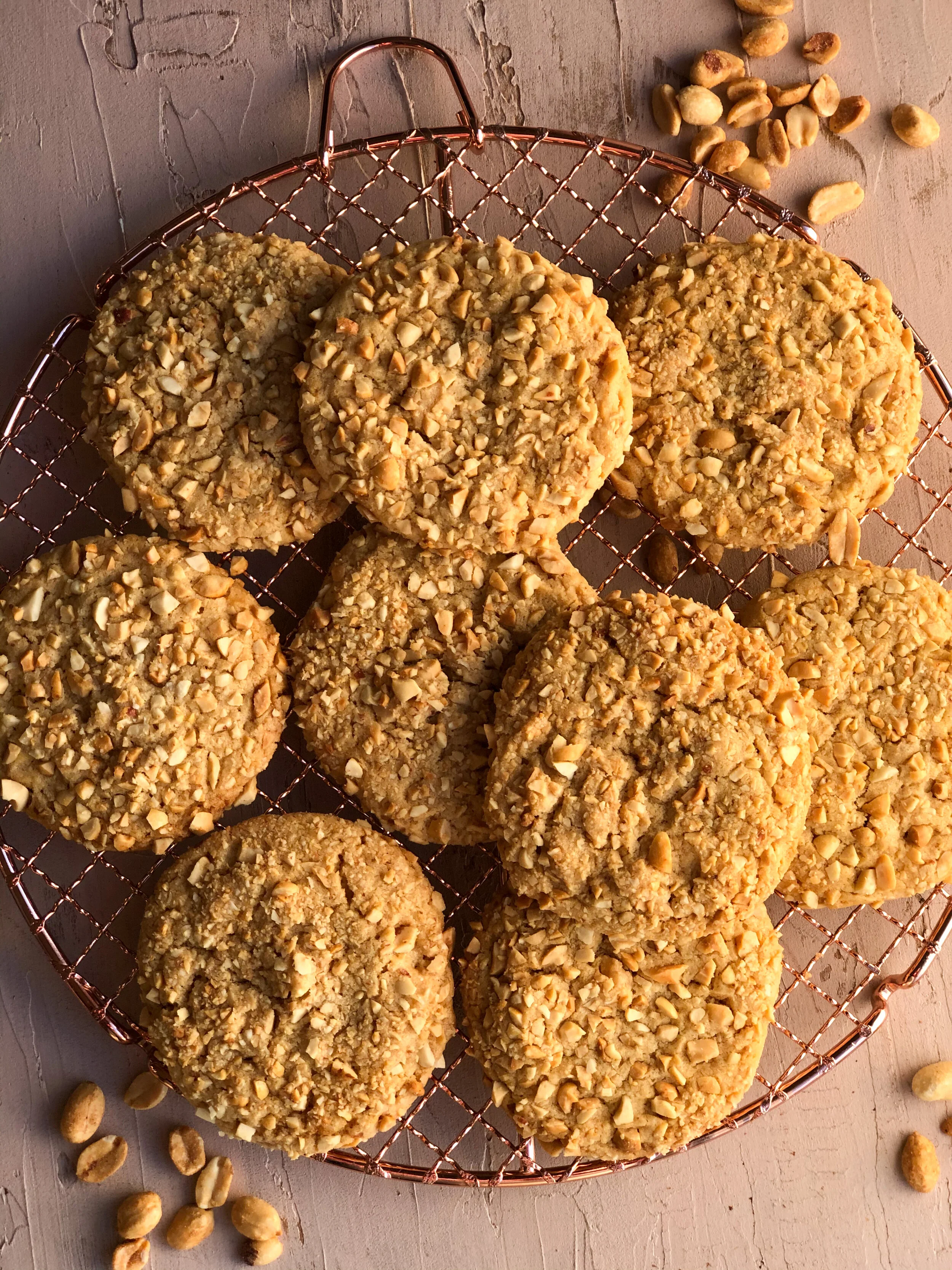 Crunchy Whole-Peanut Peanut Butter Cookies