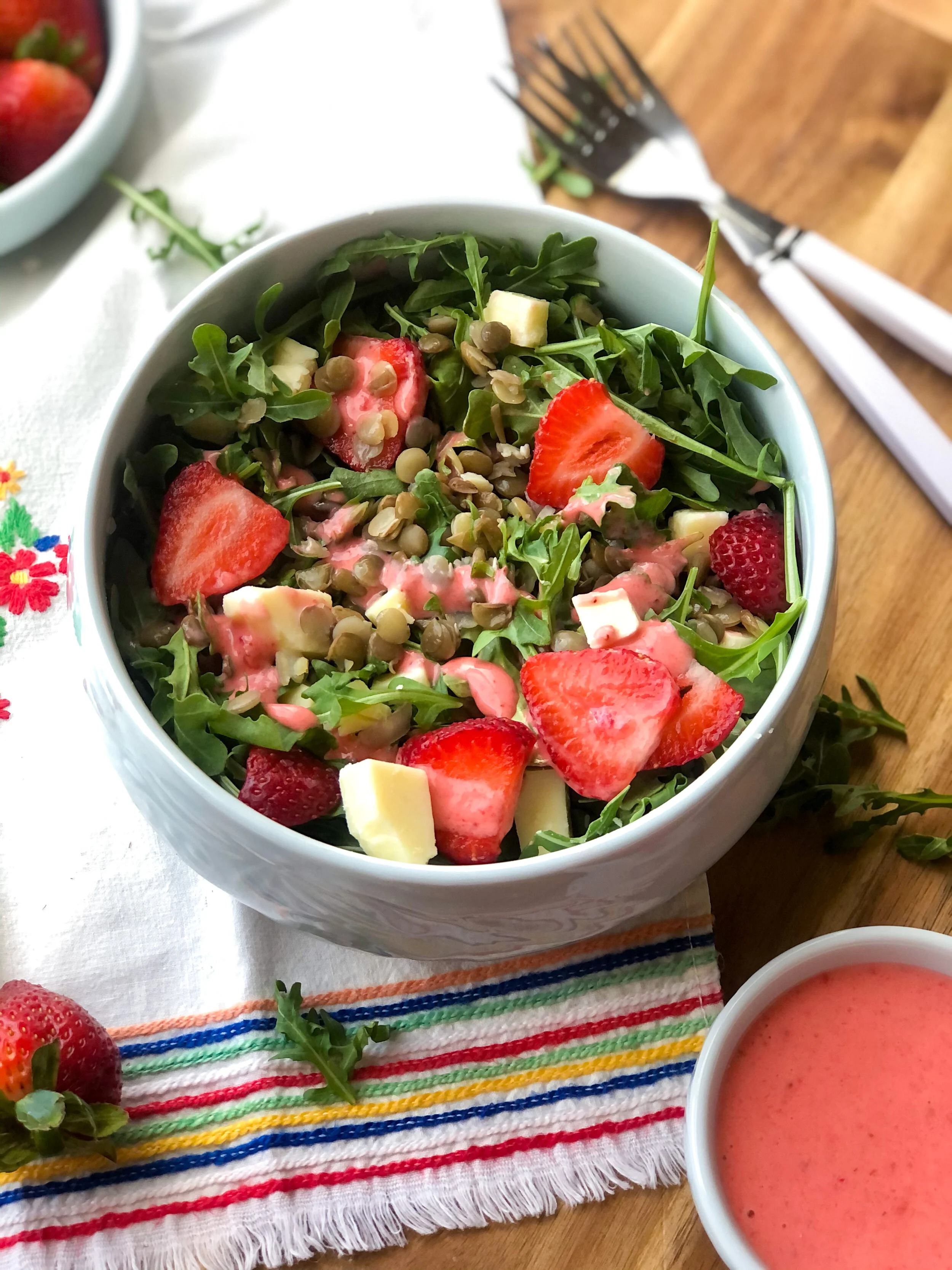 Strawberry, Cheddar and Arugula Salad