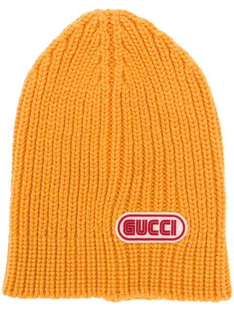 GUCCI<br>Gucci logo patch beanie
