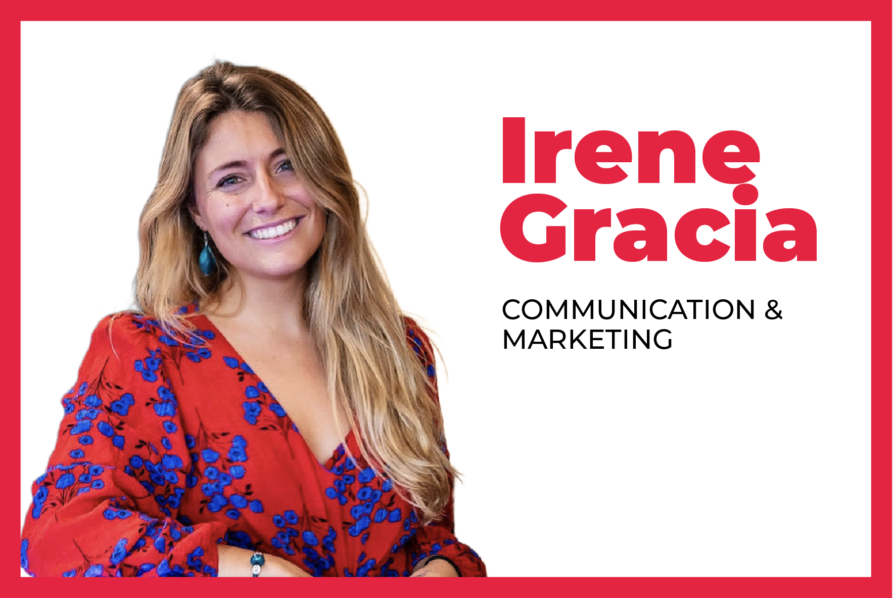 A man with glasses and a beard, wearing a tan turtleneck sweater, standing with arms crossed, smiling, with text next to him that reads 'Romi Diaz, Director, Sales & Field Marketing' on a white background with a red border.