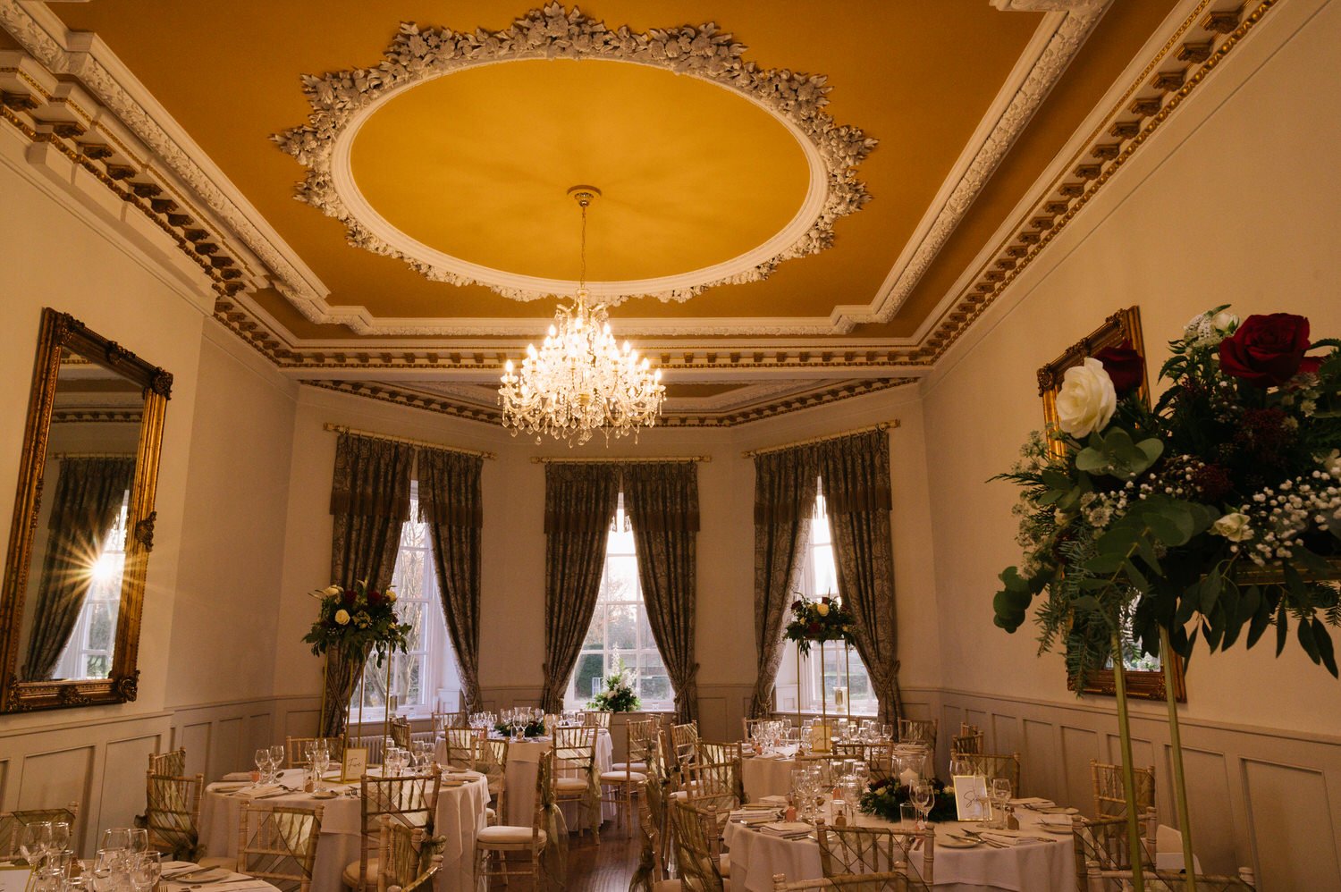 reception meal Bourton Hall wedding photographer 16.jpg