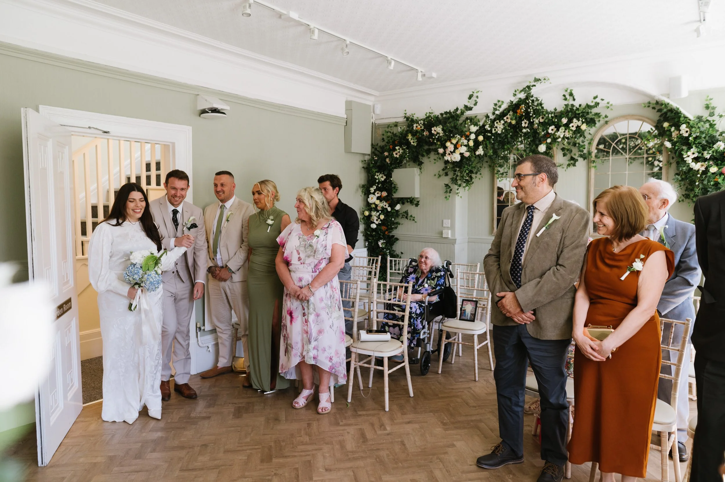 Intimate wedding ceremony at Sandwell Register Office